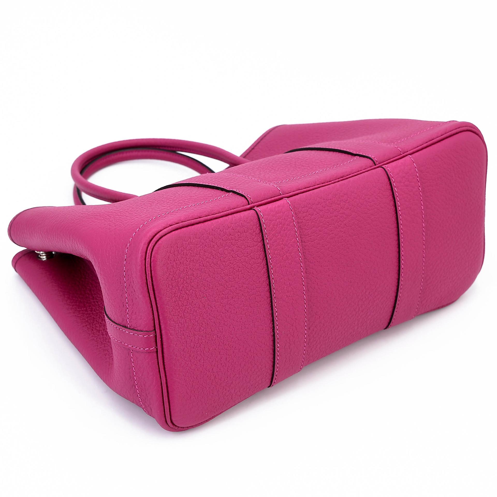 SA超美品 HERMÈS 愛馬仕 Garden Party 花園 TPM 30 L3 玫粉色 Rose Purple Negonda皮 銀扣 C刻 2018年 - 5