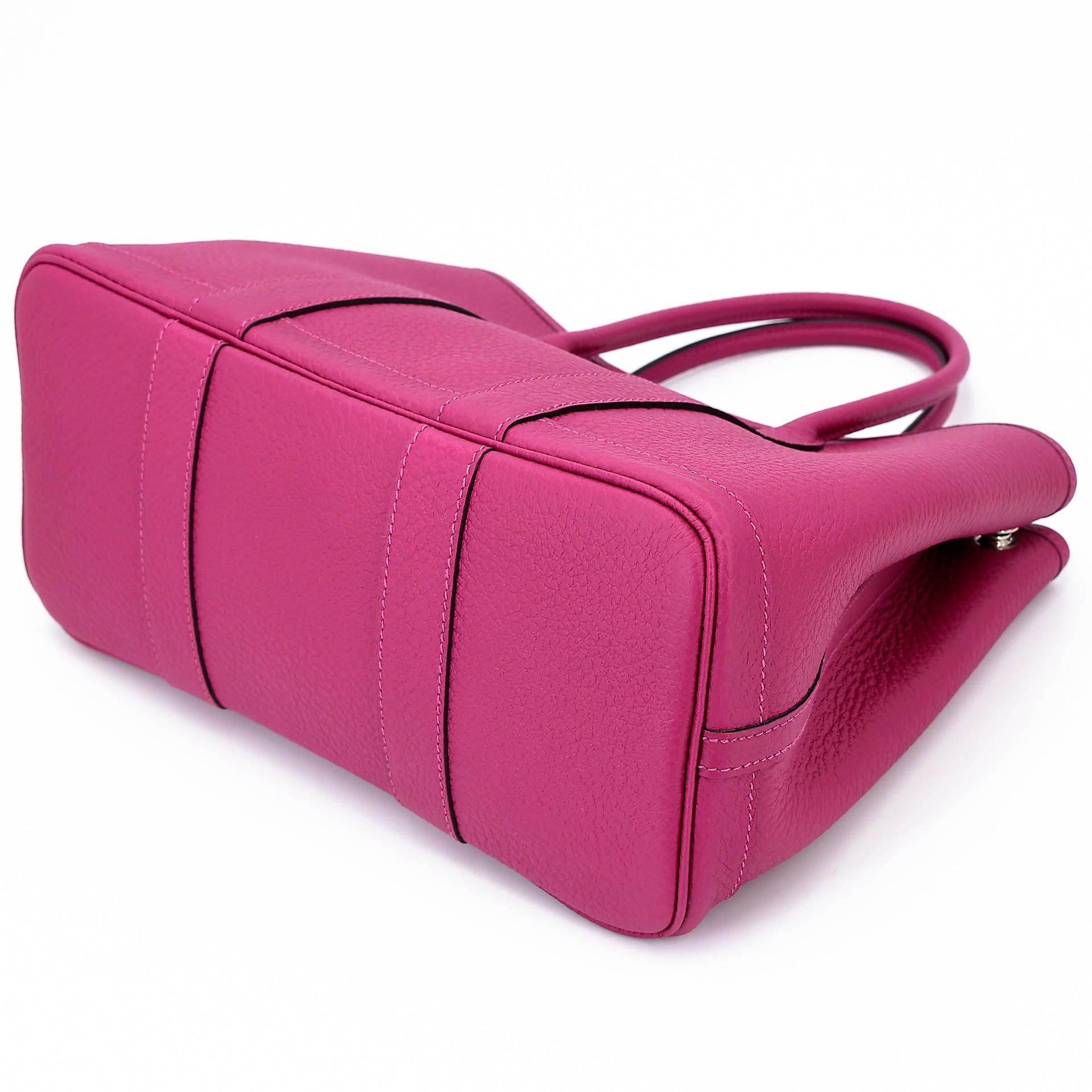 SA超美品 HERMÈS 愛馬仕 Garden Party 花園 TPM 30 L3 玫粉色 Rose Purple Negonda皮 銀扣 C刻 2018年 - 4