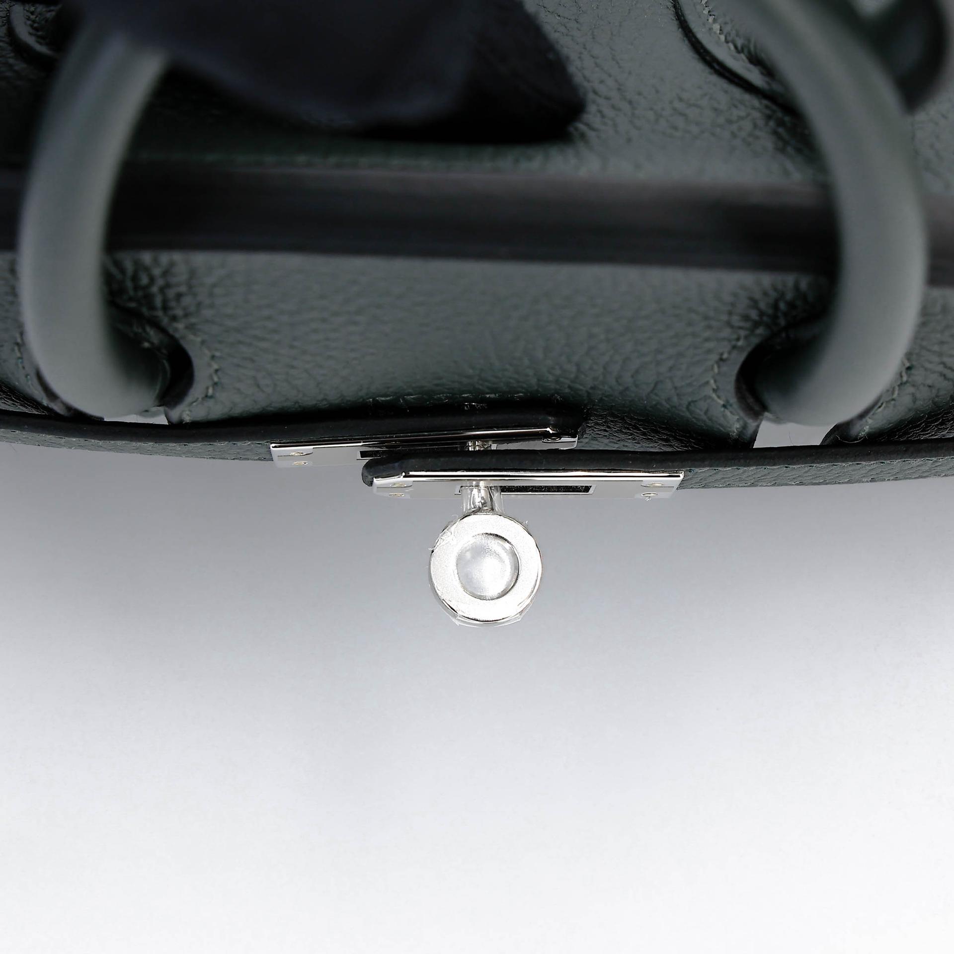 Brand New ( Rank N ) HERMÈS Birkin 25 New Vert Fonce (04) Togo Palladium hardware K (2025) - 9