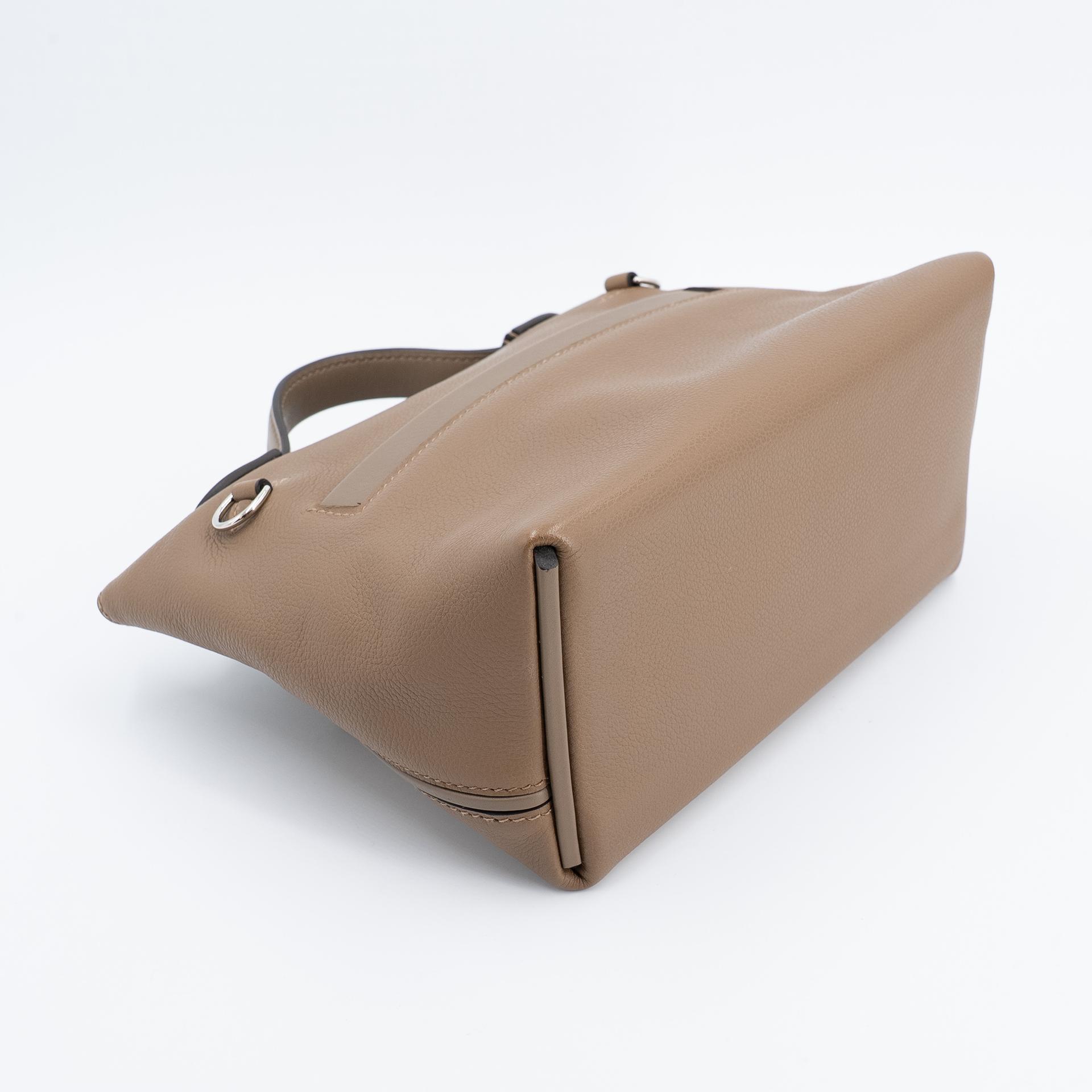 Very Good ( Rank A) HERMÈS 24/24 - 21 mini Beige Marfa (8Q) Etoupe (18) Evercolor Swift Palladium hardware Z (2021) - 7