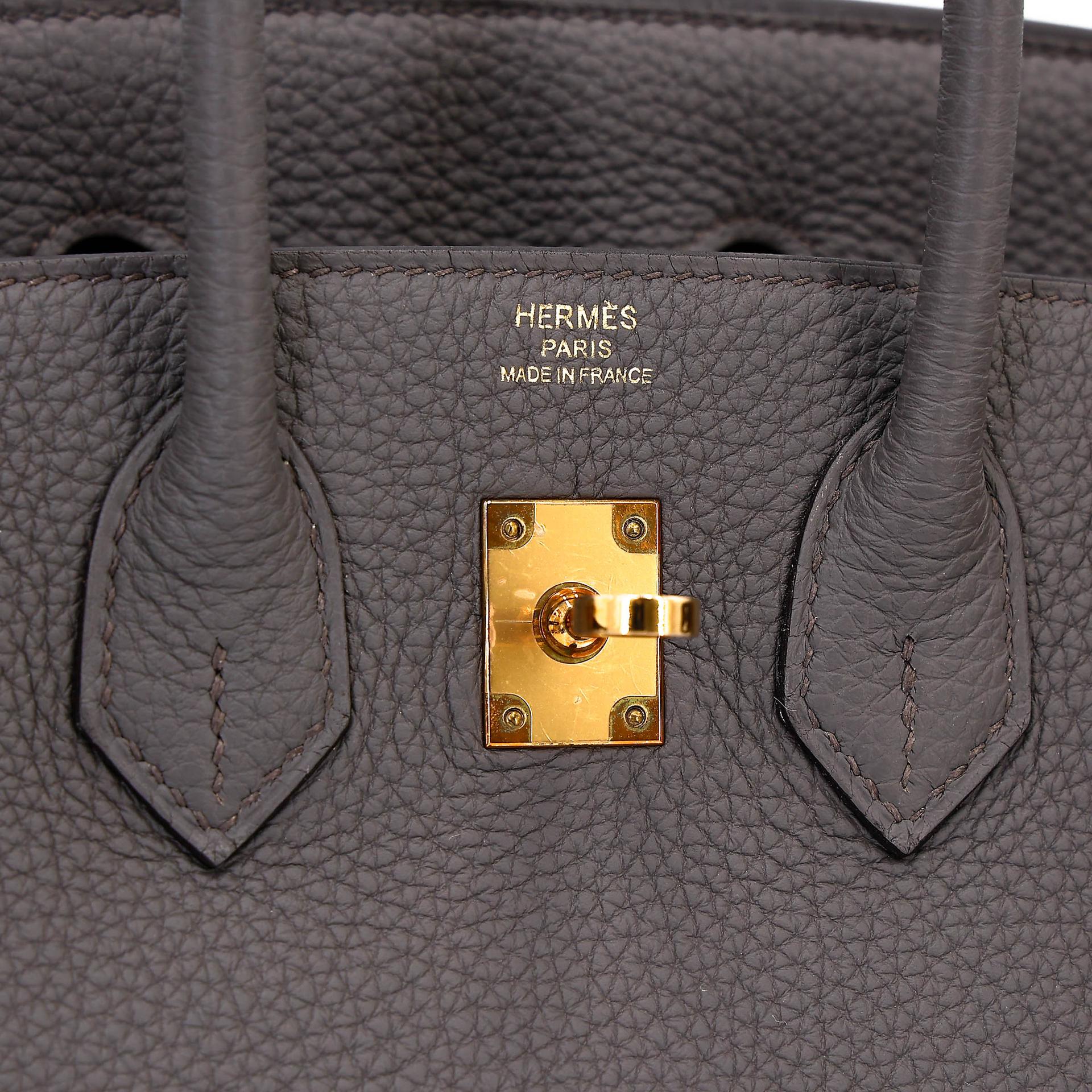 A美品 HERMÈS 爱马仕 Birkin 25 8F 锡器灰 Etain Togo小牛皮 玫瑰金扣 Y刻 2020年 - 13