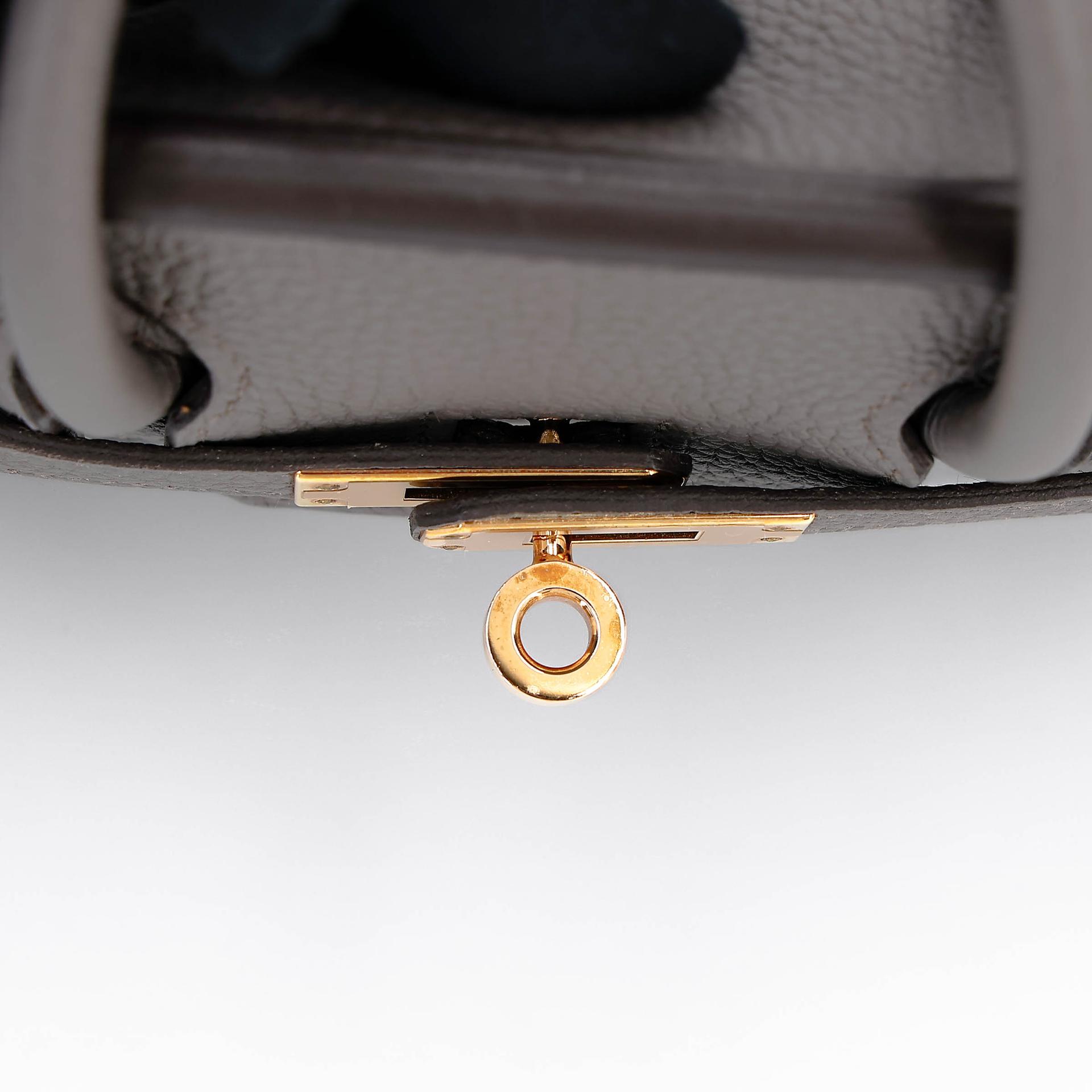 A美品 HERMÈS 爱马仕 Birkin 25 8F 锡器灰 Etain Togo小牛皮 玫瑰金扣 Y刻 2020年 - 11