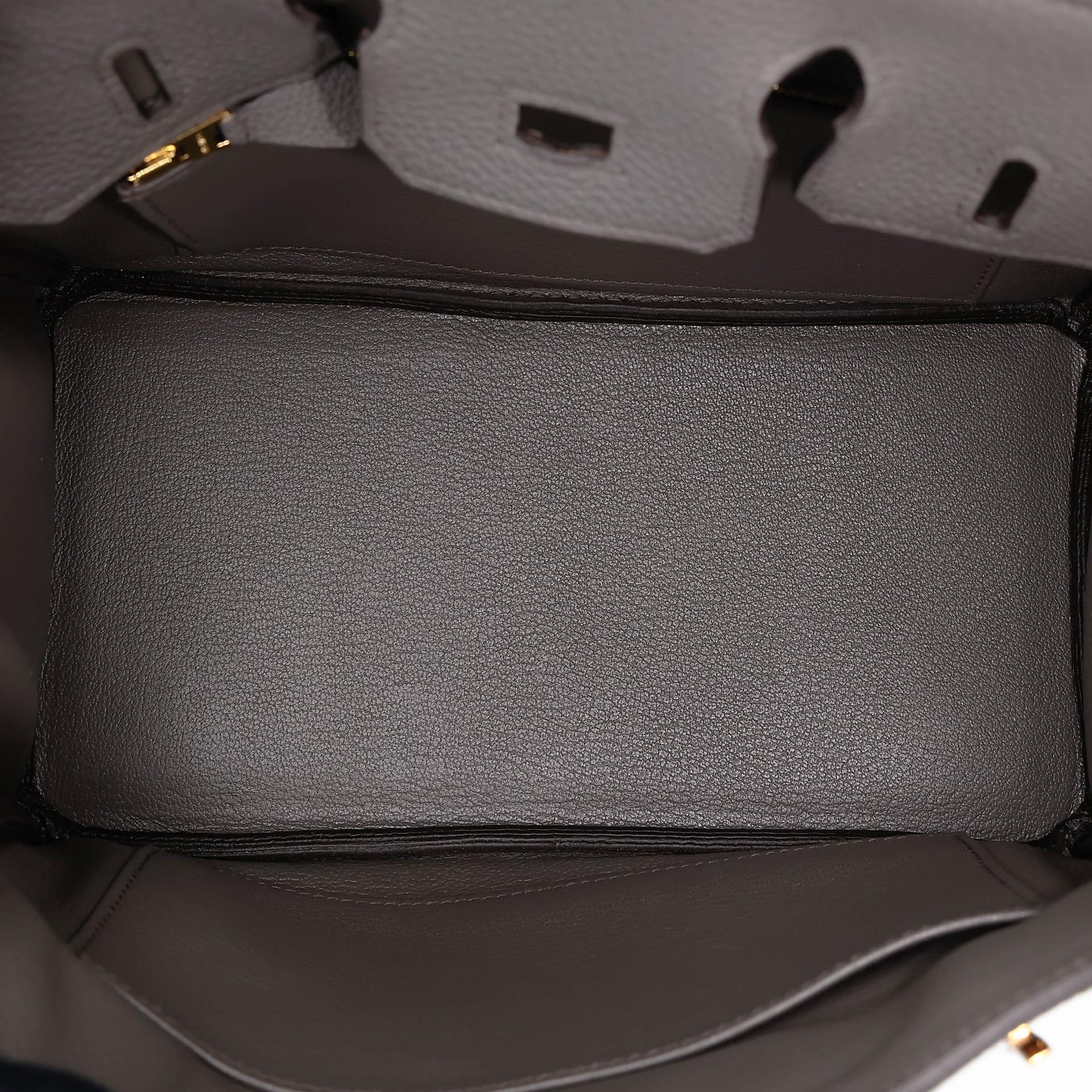 A美品 HERMÈS 爱马仕 Birkin 25 8F 锡器灰 Etain Togo小牛皮 玫瑰金扣 Y刻 2020年 - 17