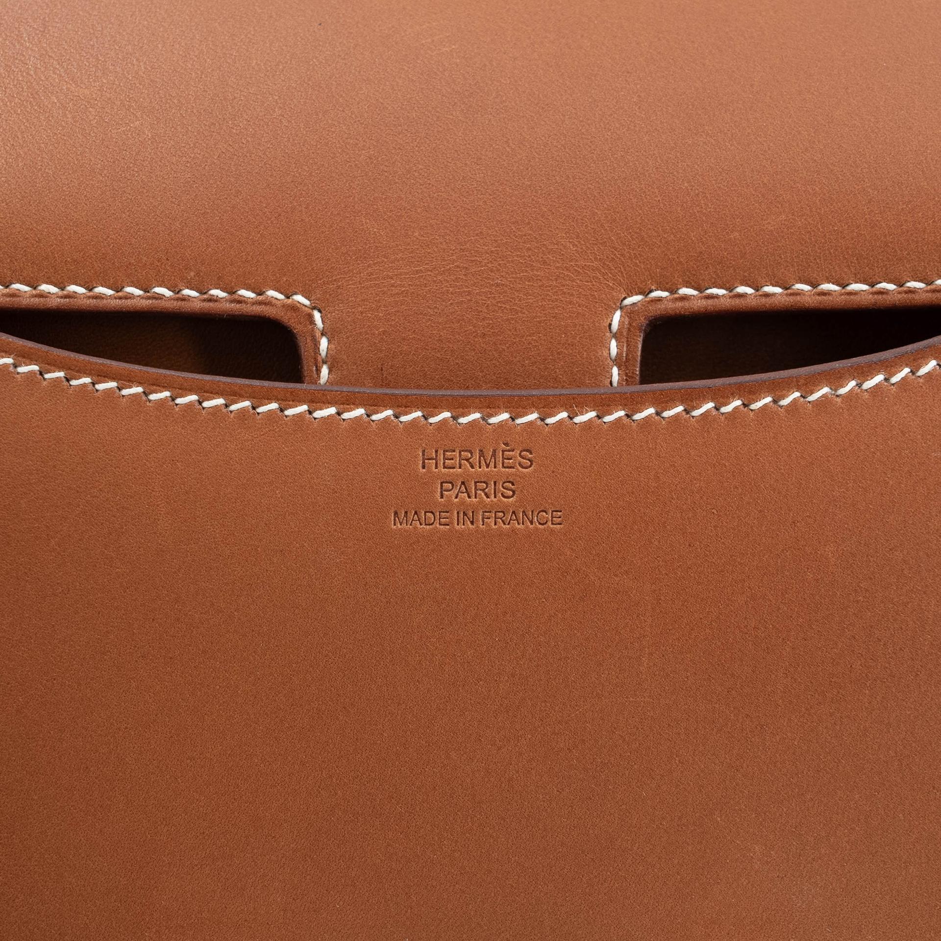 Very Good ( Rank A) HERMÈS Constance Mini Fauve (34) Barenia Palladium hardware C (2018) - 10