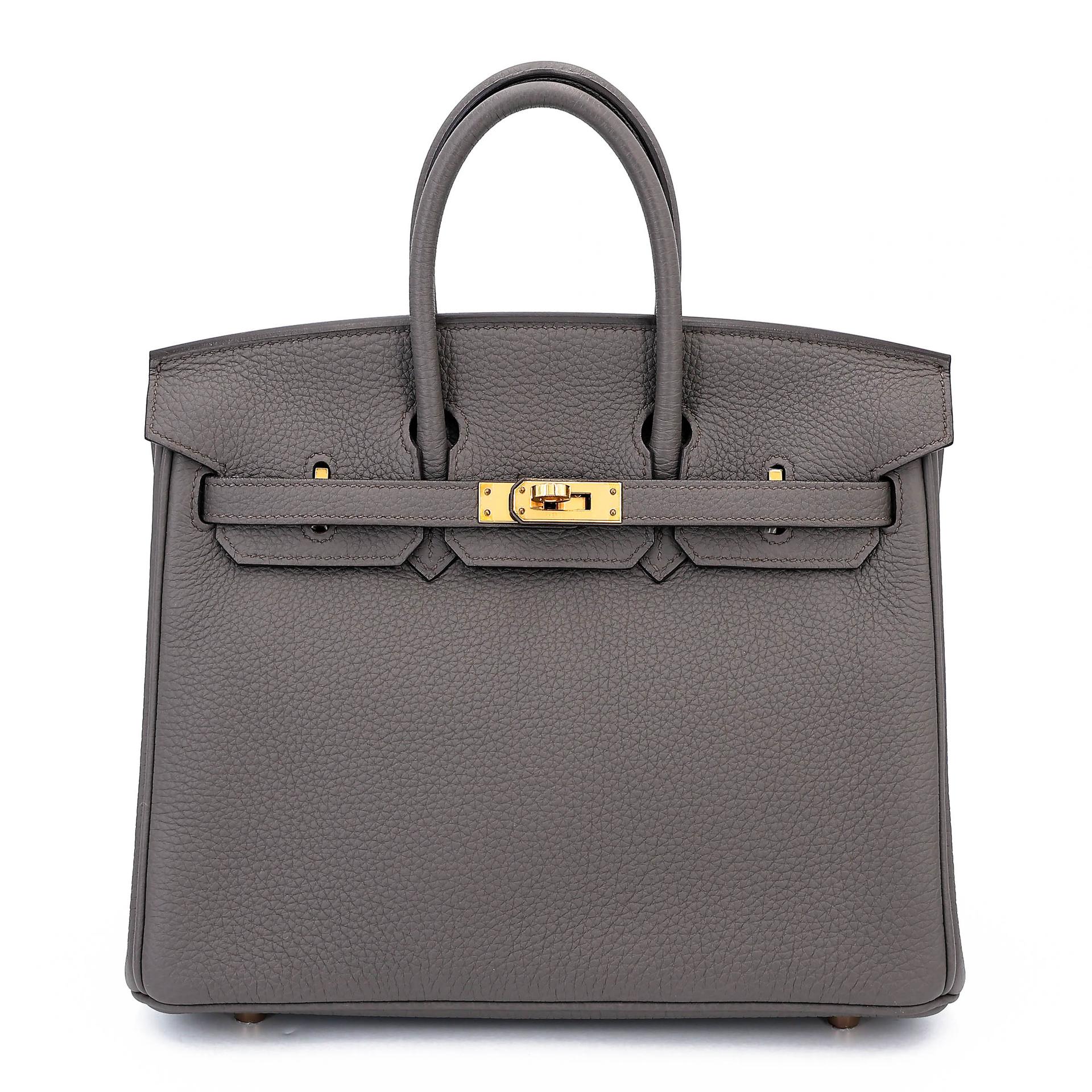 A美品 HERMÈS 爱马仕 Birkin 25 8F 锡器灰 Etain Togo小牛皮 玫瑰金扣 Y刻 2020年 - 1