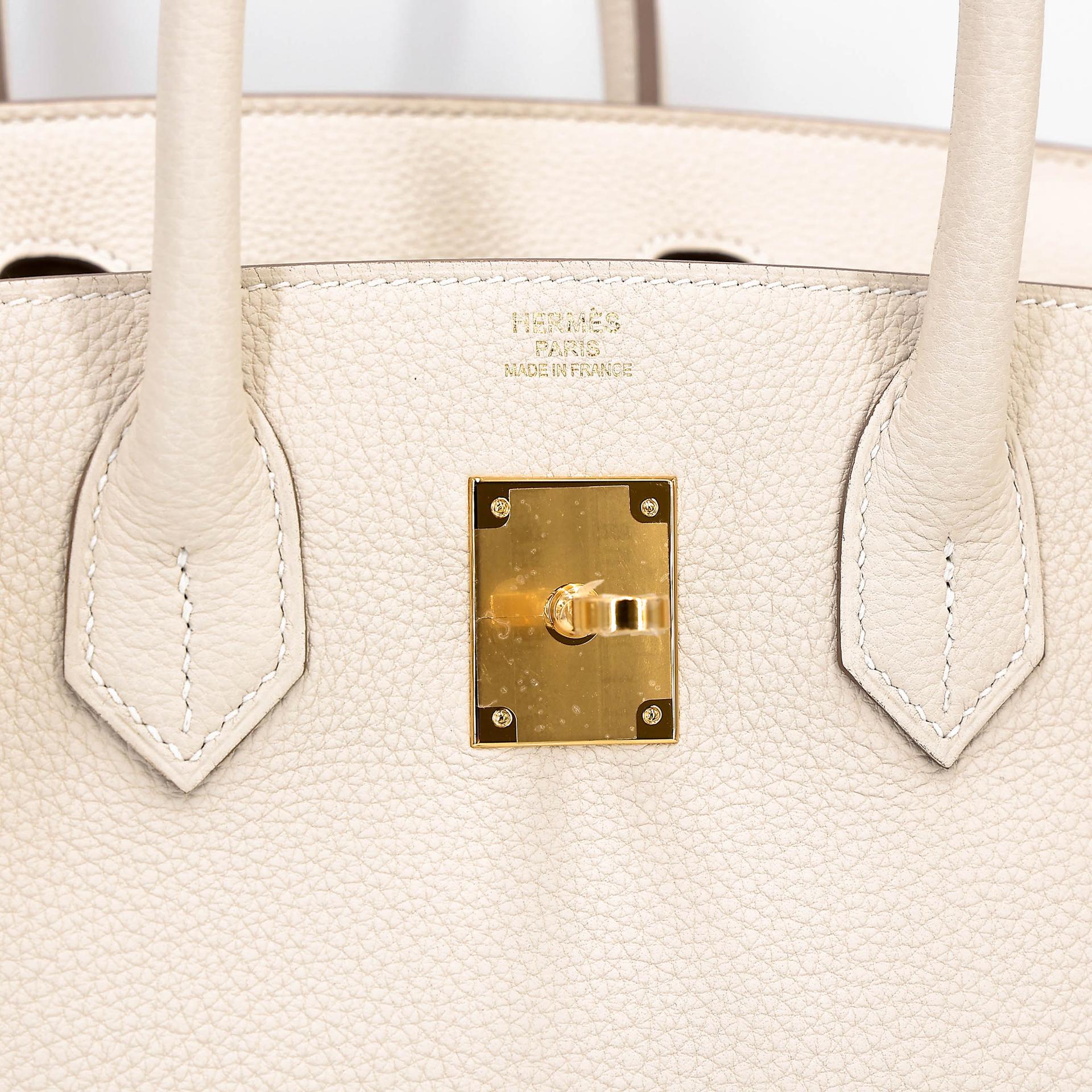 Brand New ( Rank N ) HERMÈS Birkin 30 Craie (10) Togo Gold hardware K (2025) - 11