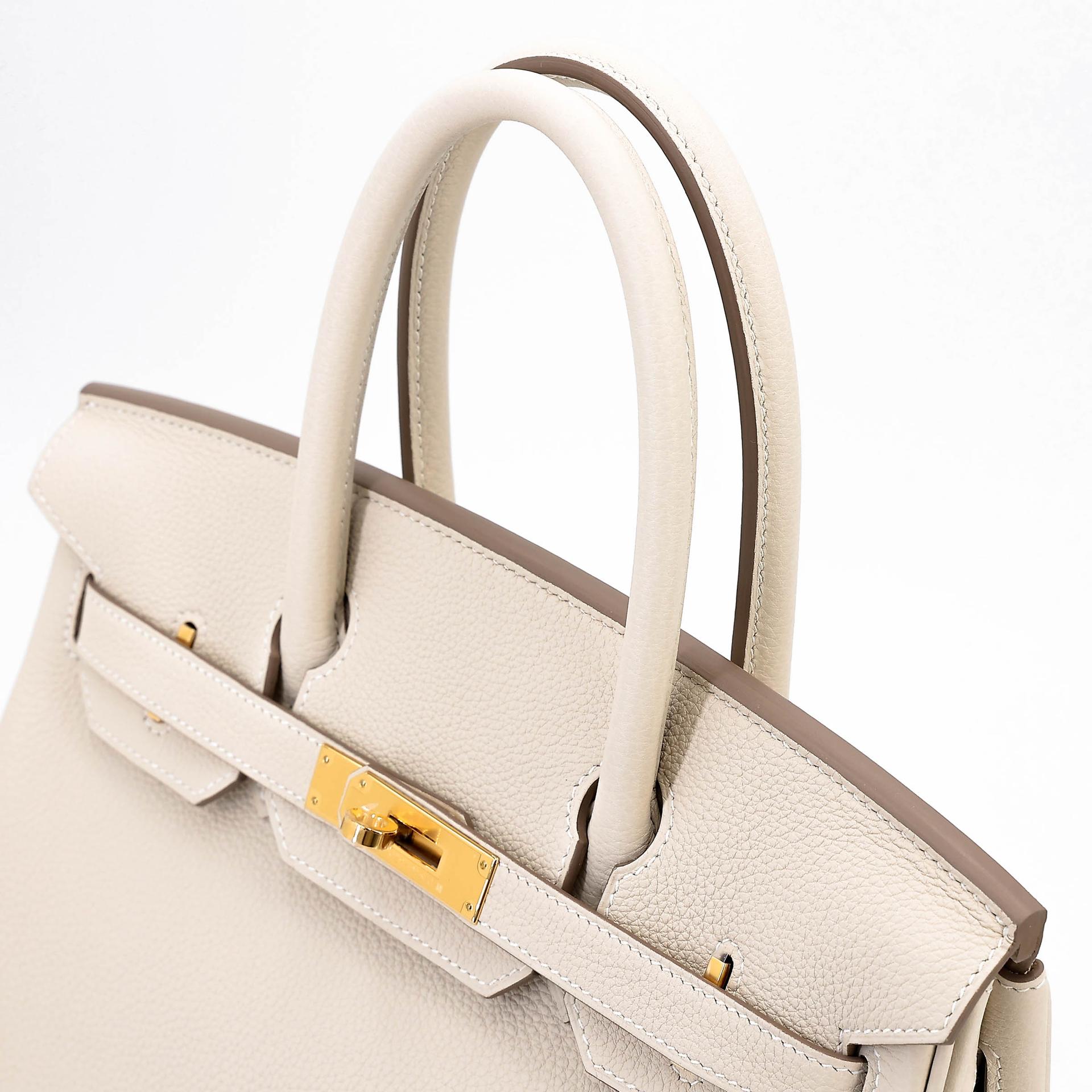 Brand New ( Rank N ) HERMÈS Birkin 30 Craie (10) Togo Gold hardware K (2025) - 3