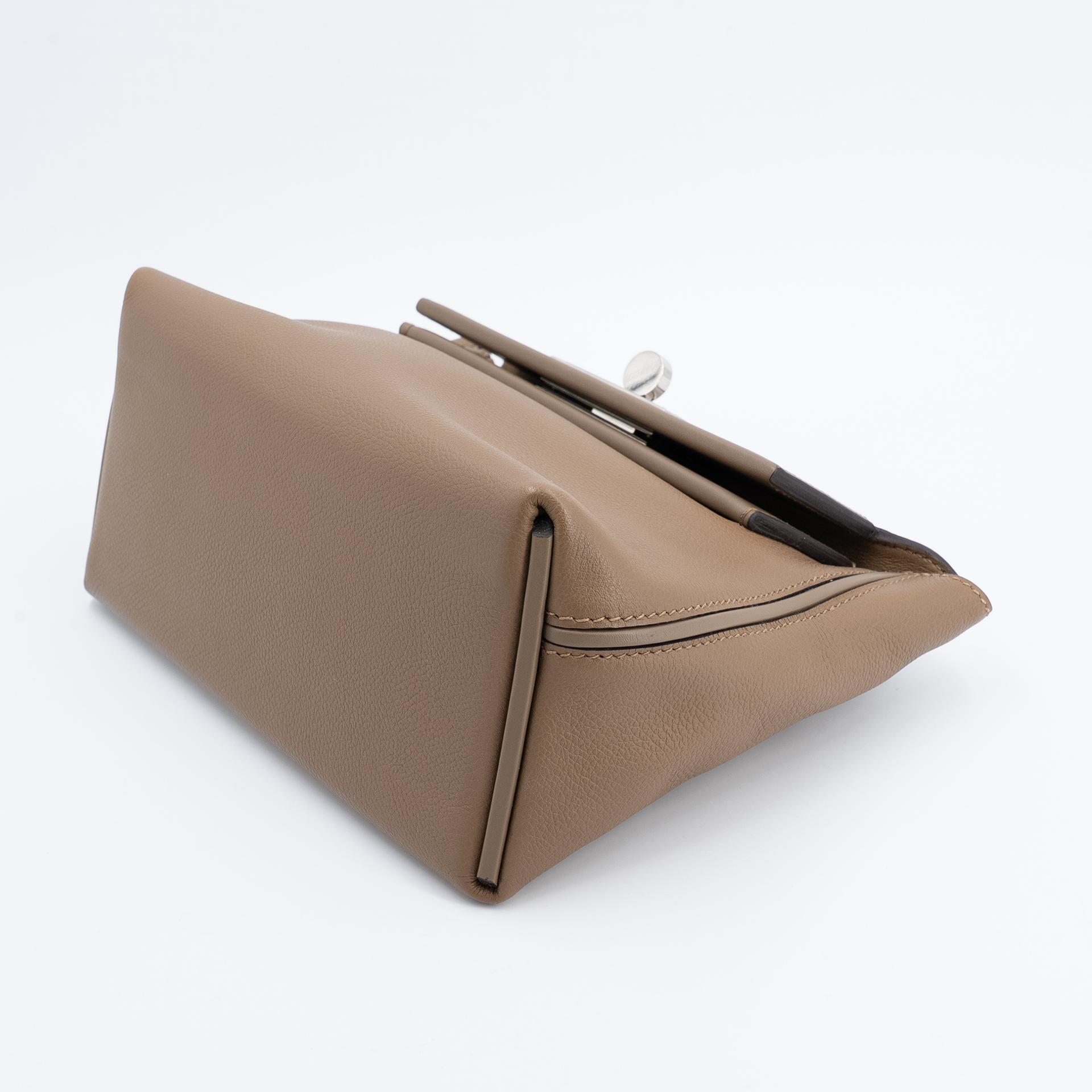 Very Good ( Rank A) HERMÈS 24/24 - 21 mini Beige Marfa (8Q) Etoupe (18) Evercolor Swift Palladium hardware Z (2021) - 5