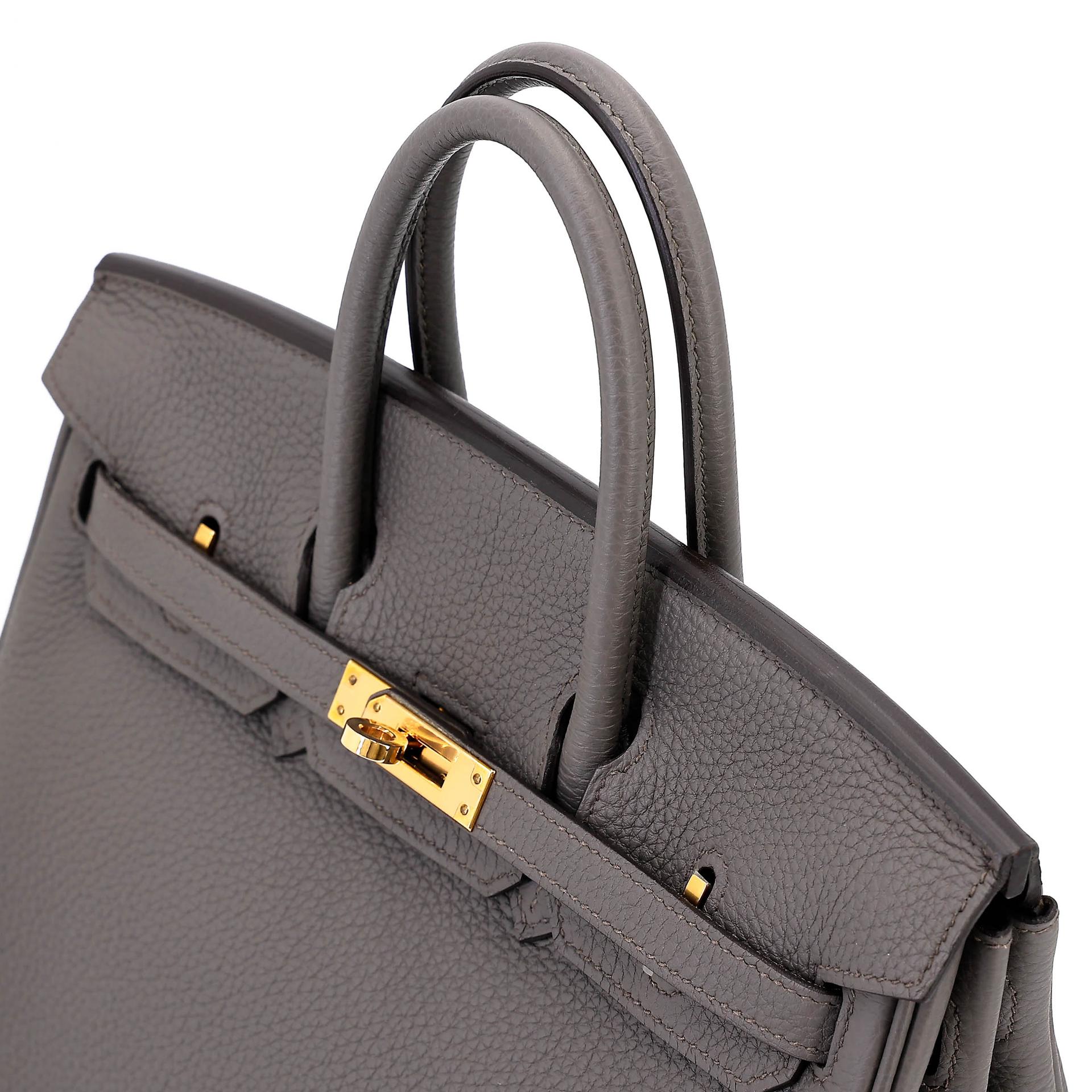 A美品 HERMÈS 爱马仕 Birkin 25 8F 锡器灰 Etain Togo小牛皮 玫瑰金扣 Y刻 2020年 - 3