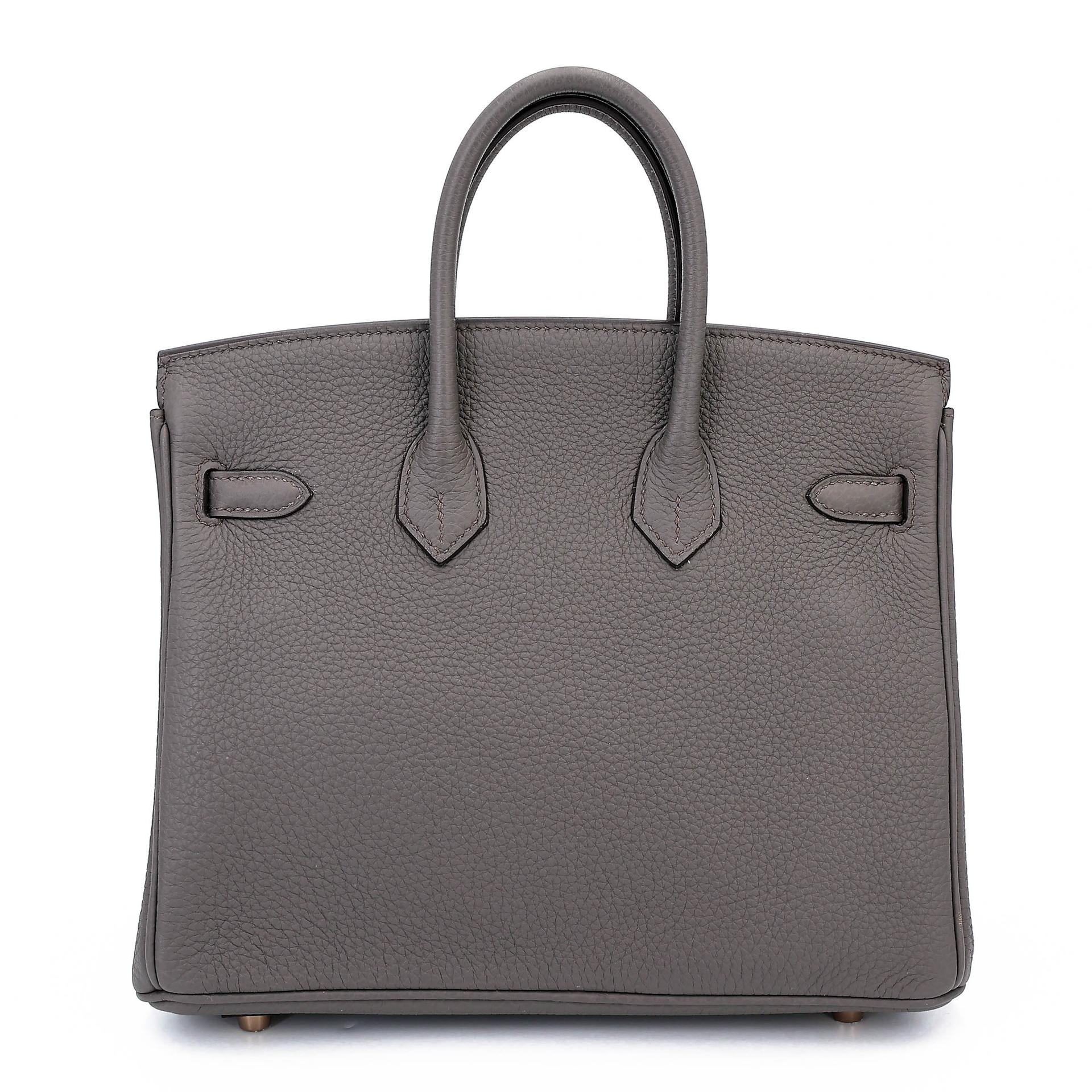 A美品 HERMÈS 爱马仕 Birkin 25 8F 锡器灰 Etain Togo小牛皮 玫瑰金扣 Y刻 2020年 - 2