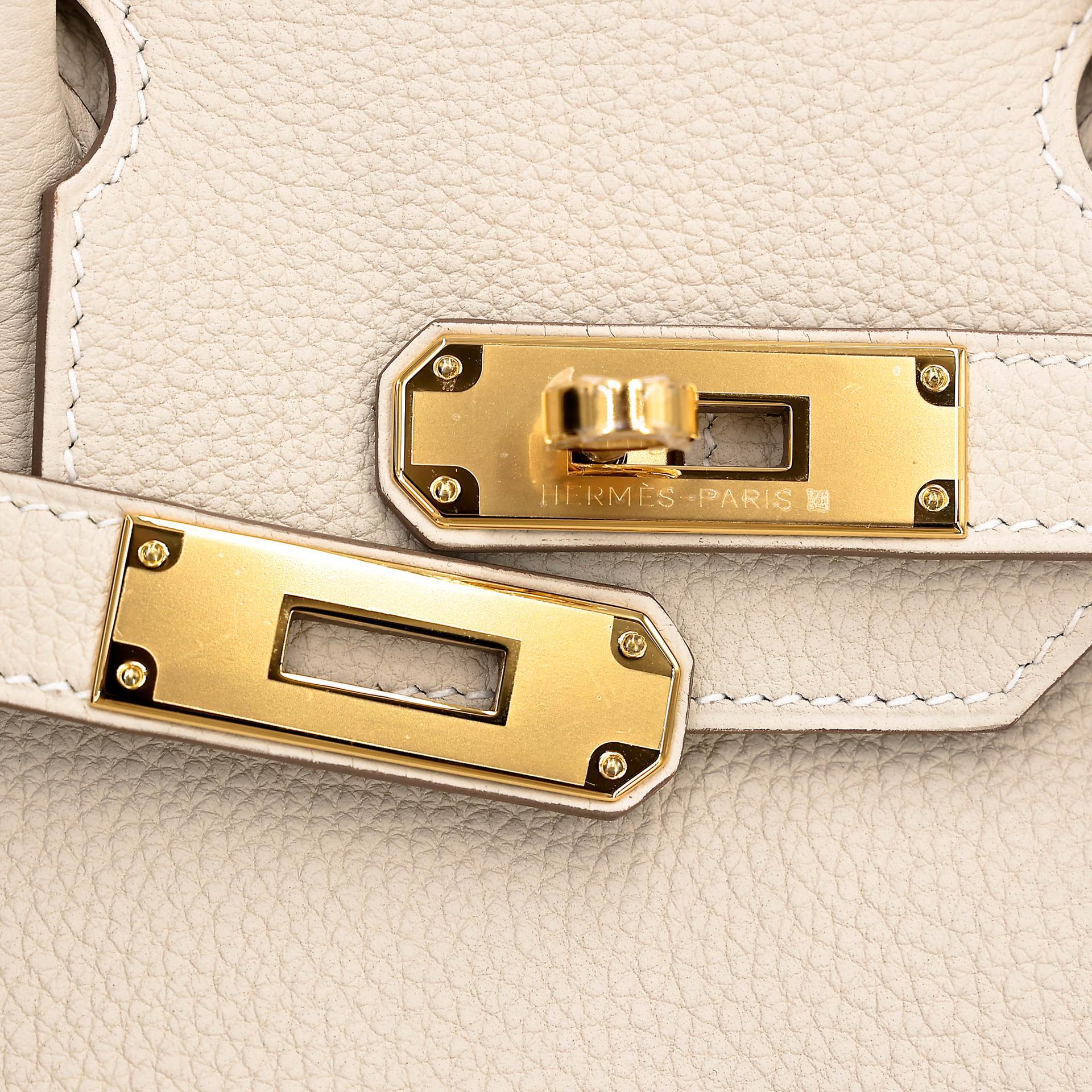 Brand New ( Rank N ) HERMÈS Birkin 30 Craie (10) Togo Gold hardware K (2025) - 9