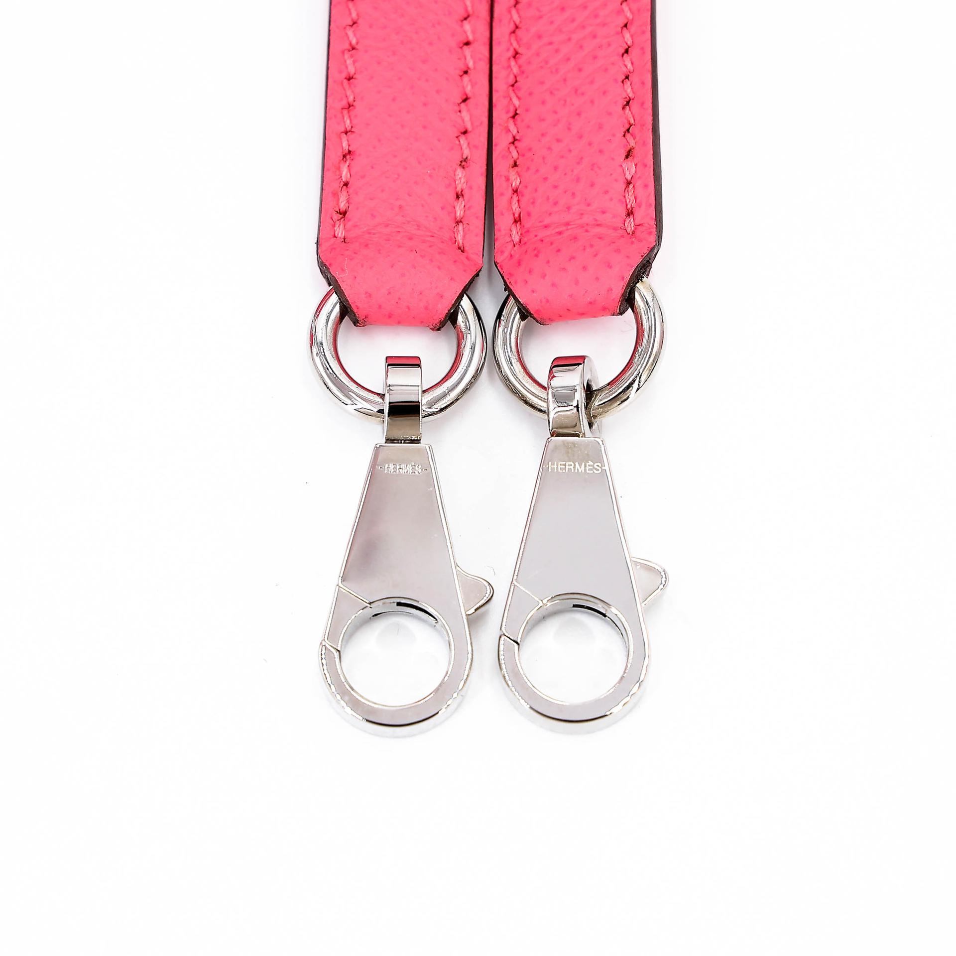 Very Good ( Rank A) HERMÈS Kelly 28 Sellier Rose Azalee (8W) Epsom Palladium hardware C (2018) - 22