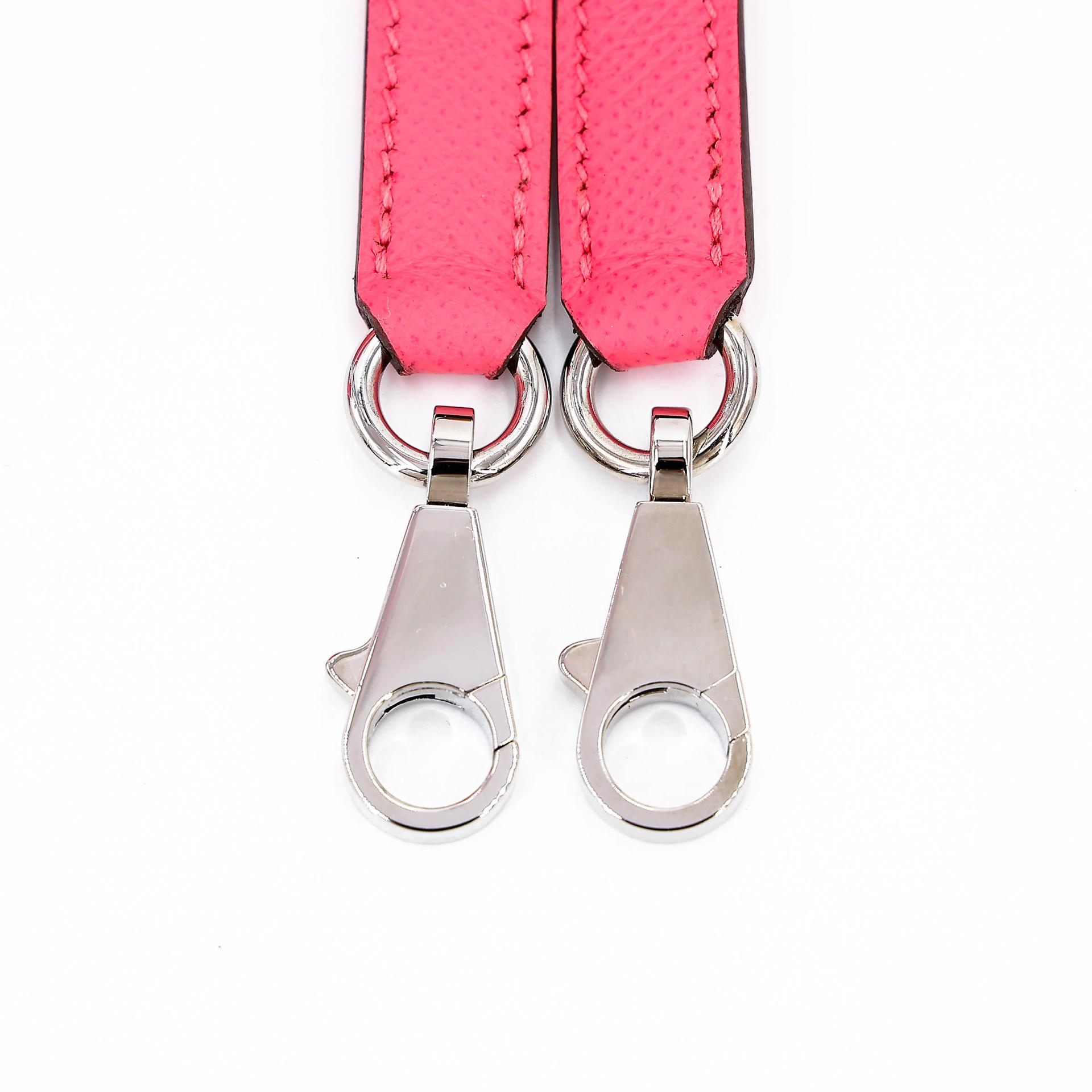Very Good ( Rank A) HERMÈS Kelly 28 Sellier Rose Azalee (8W) Epsom Palladium hardware C (2018) - 23