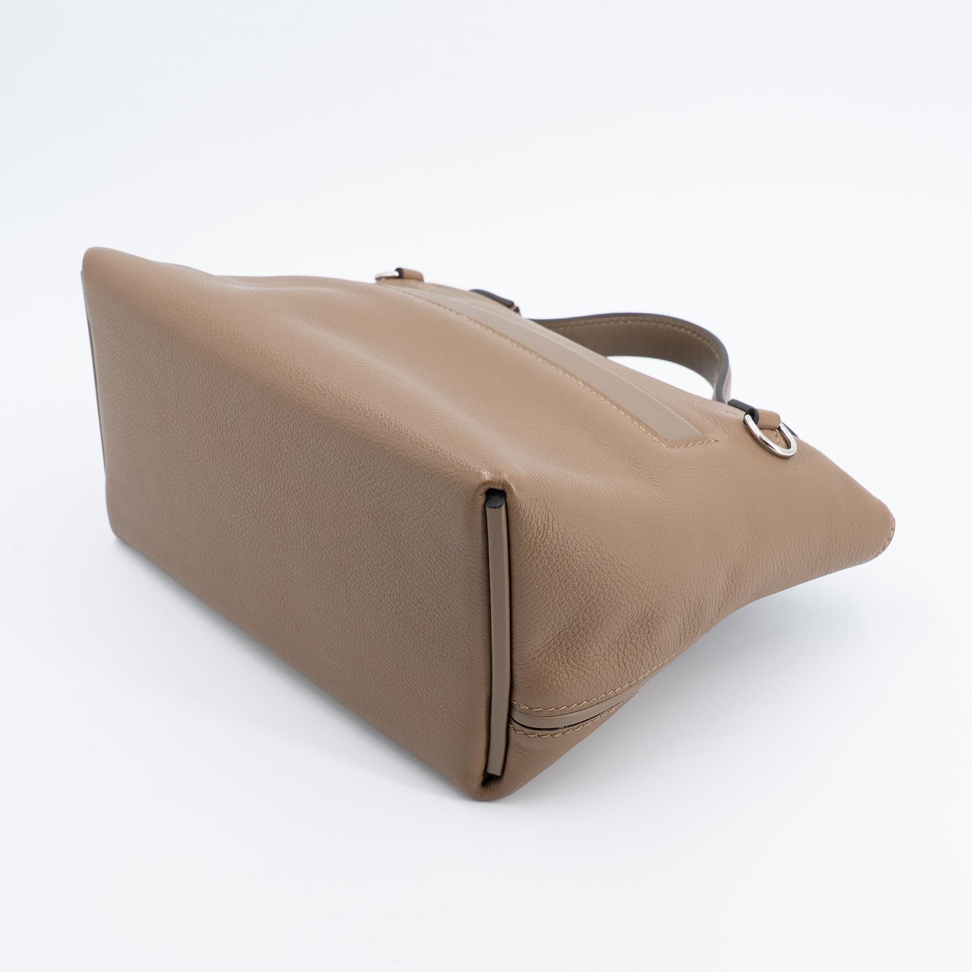 Very Good ( Rank A) HERMÈS 24/24 - 21 mini Beige Marfa (8Q) Etoupe (18) Evercolor Swift Palladium hardware Z (2021) - 6