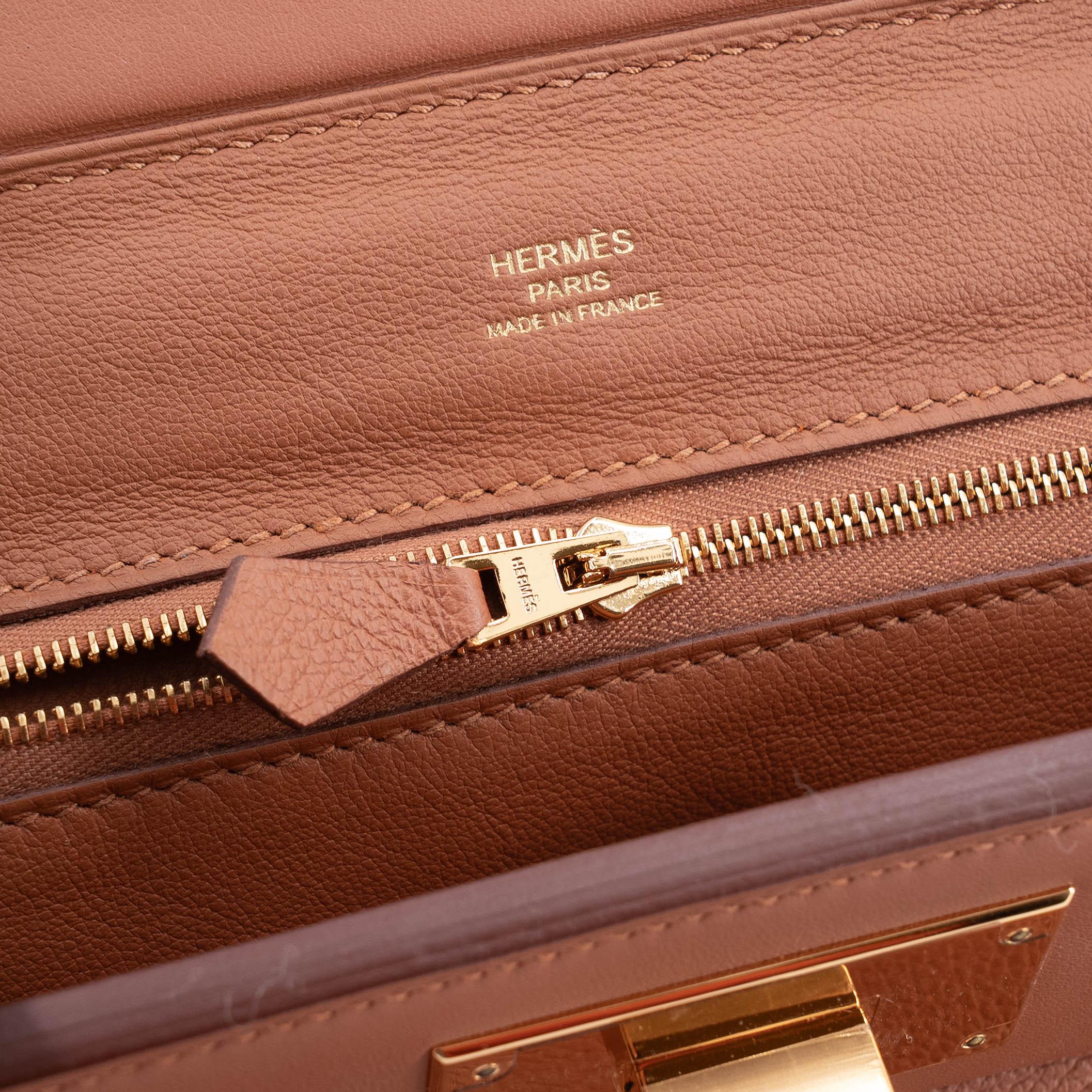 Excellent ( Rank SA ) HERMÈS 24/24 - 21 mini Gold (37) Evercolor Swift Gold hardware Z (2021) - 13