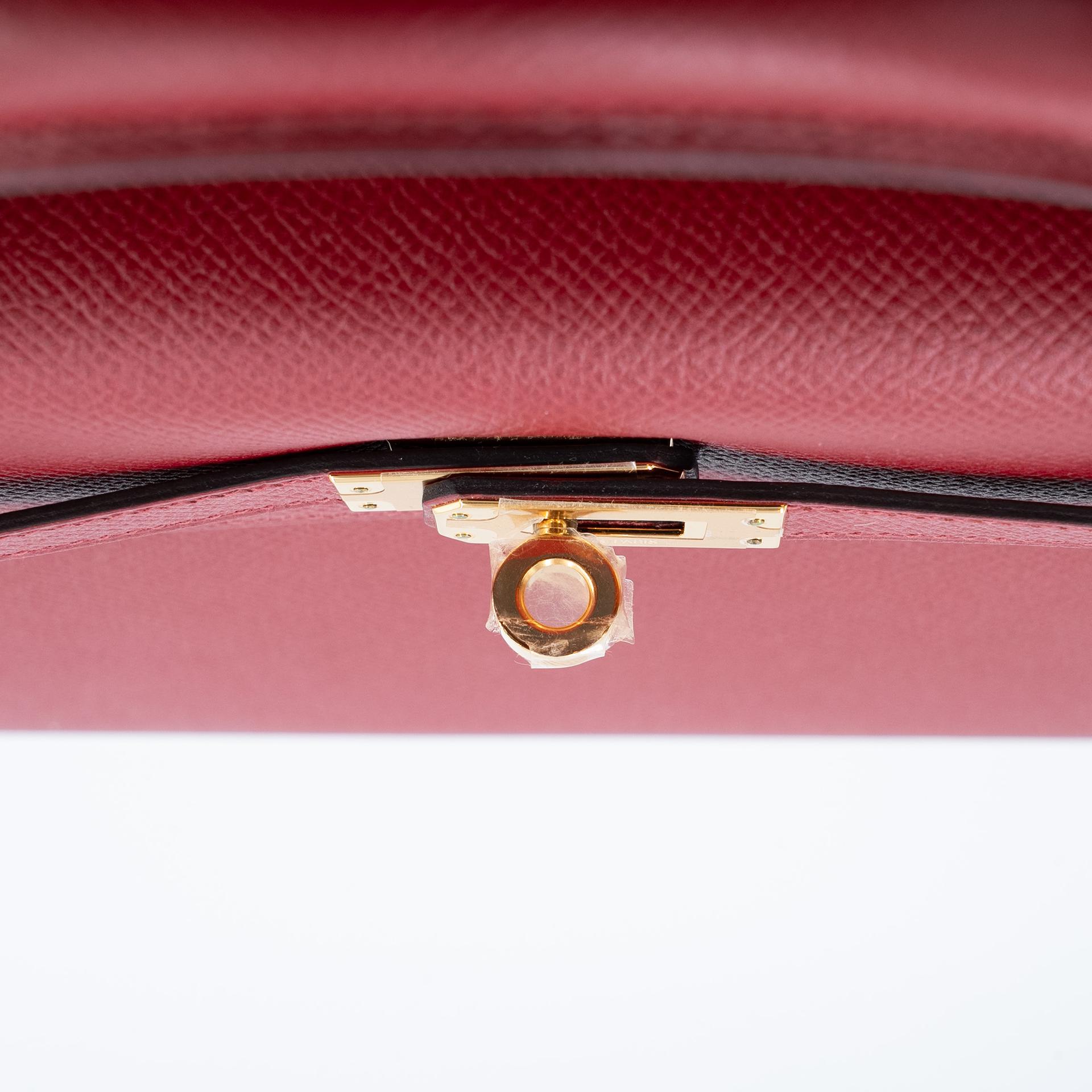 ランク NS 未使用品 HERMÈS エルメス ケリー25 ルージュグレナ (K1) エプソン ゴールド金具 X刻印 (2016) - 8