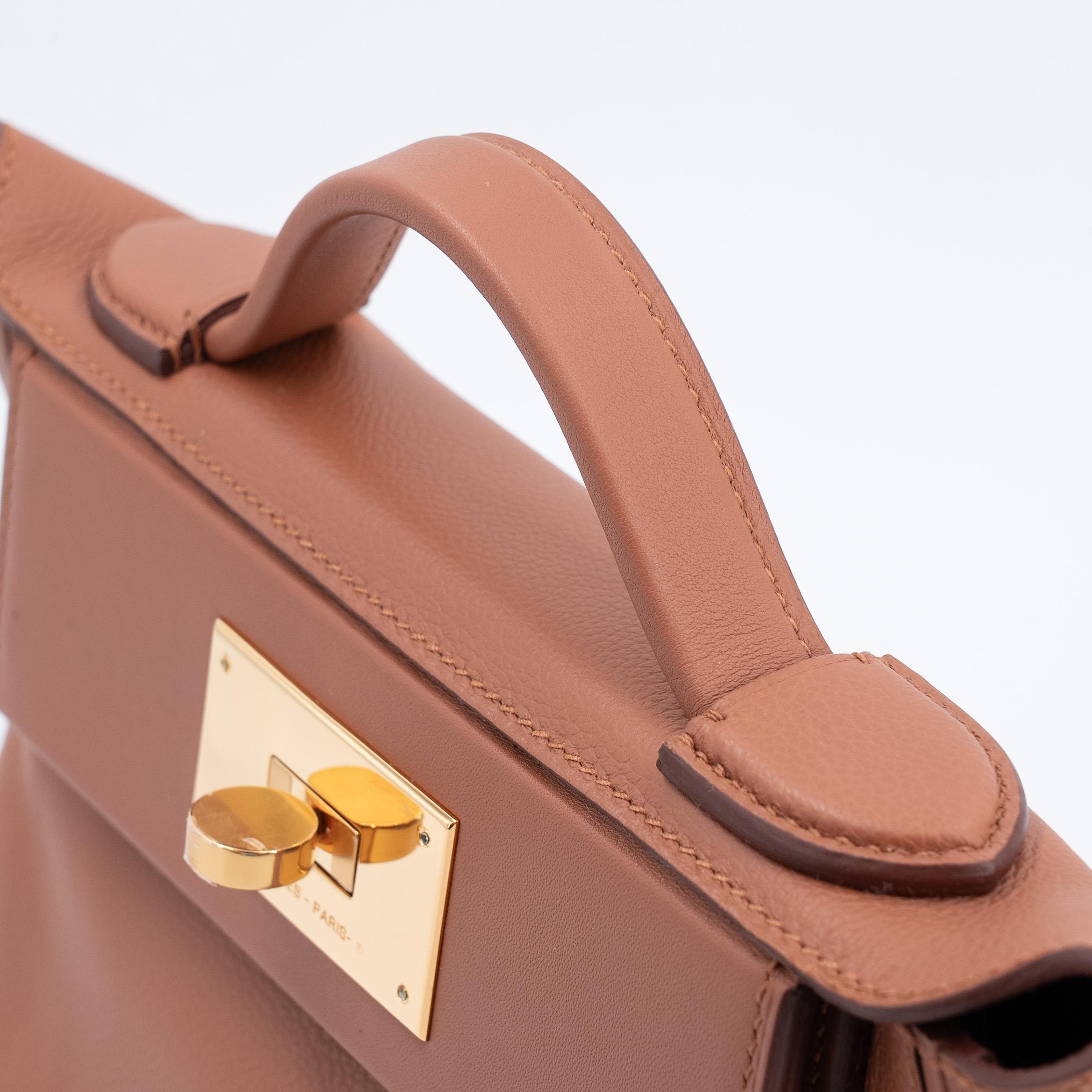 Excellent ( Rank SA ) HERMÈS 24/24 - 21 mini Gold (37) Evercolor Swift Gold hardware Z (2021) - 3