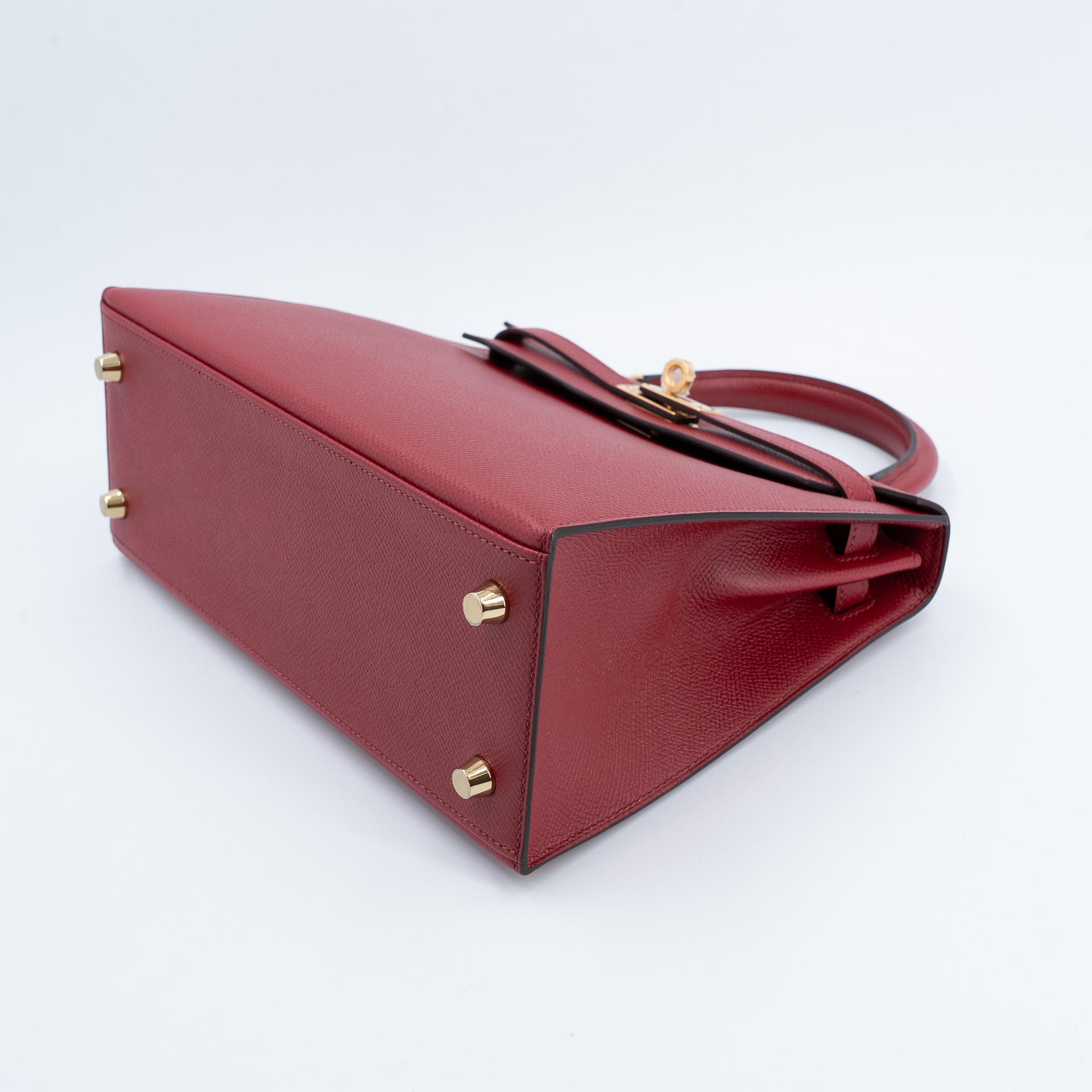 ランク NS 未使用品 HERMÈS エルメス ケリー25 ルージュグレナ (K1) エプソン ゴールド金具 X刻印 (2016) - 5