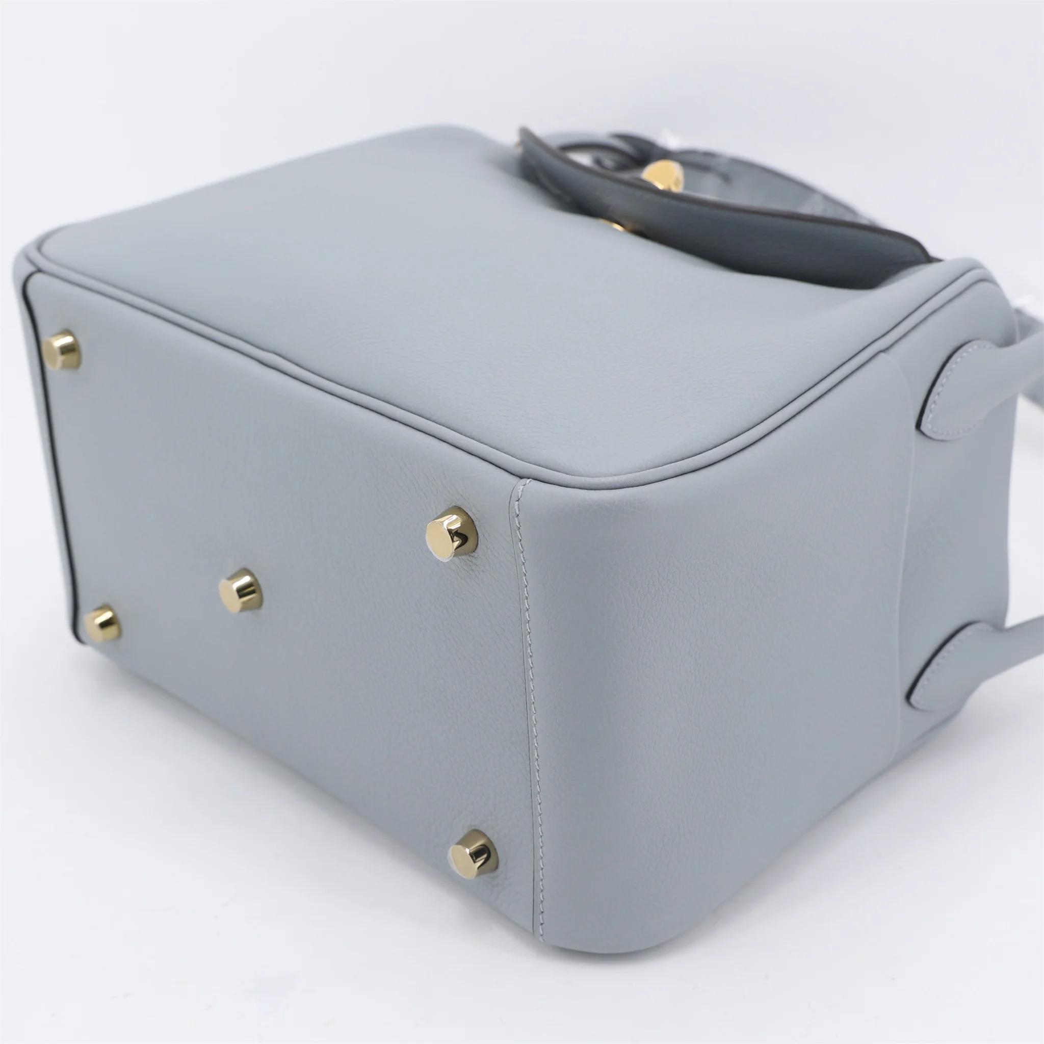Brand New ( Rank N ) HERMÈS Lindy 26 Gris Pantin (P0) Evercolor Palladium hardware K (2025) - 5