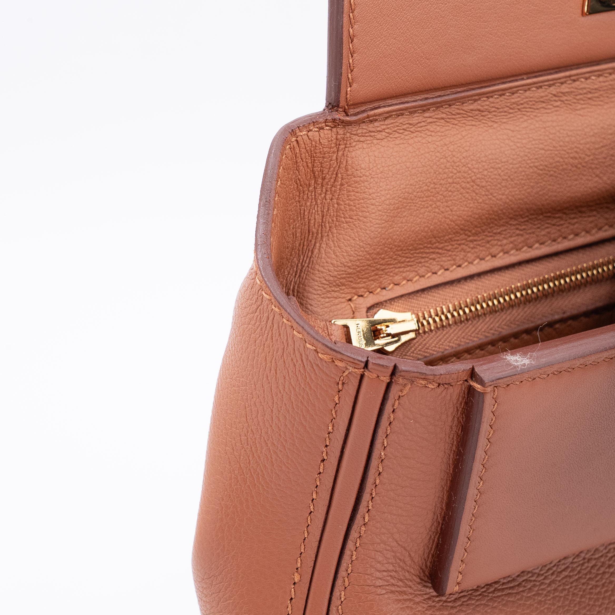 Excellent ( Rank SA ) HERMÈS 24/24 - 21 mini Gold (37) Evercolor Swift Gold hardware Z (2021) - 12