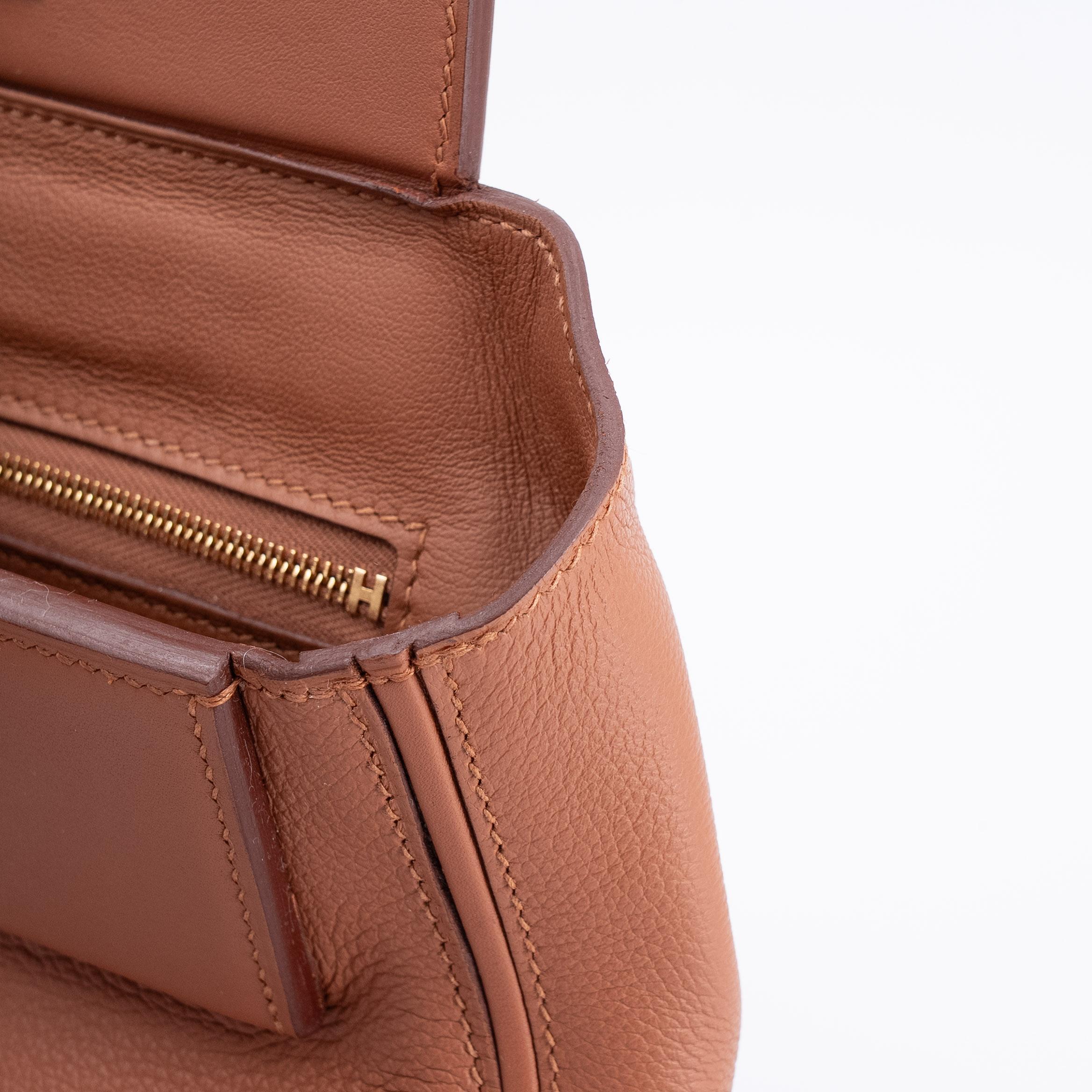 Excellent ( Rank SA ) HERMÈS 24/24 - 21 mini Gold (37) Evercolor Swift Gold hardware Z (2021) - 11