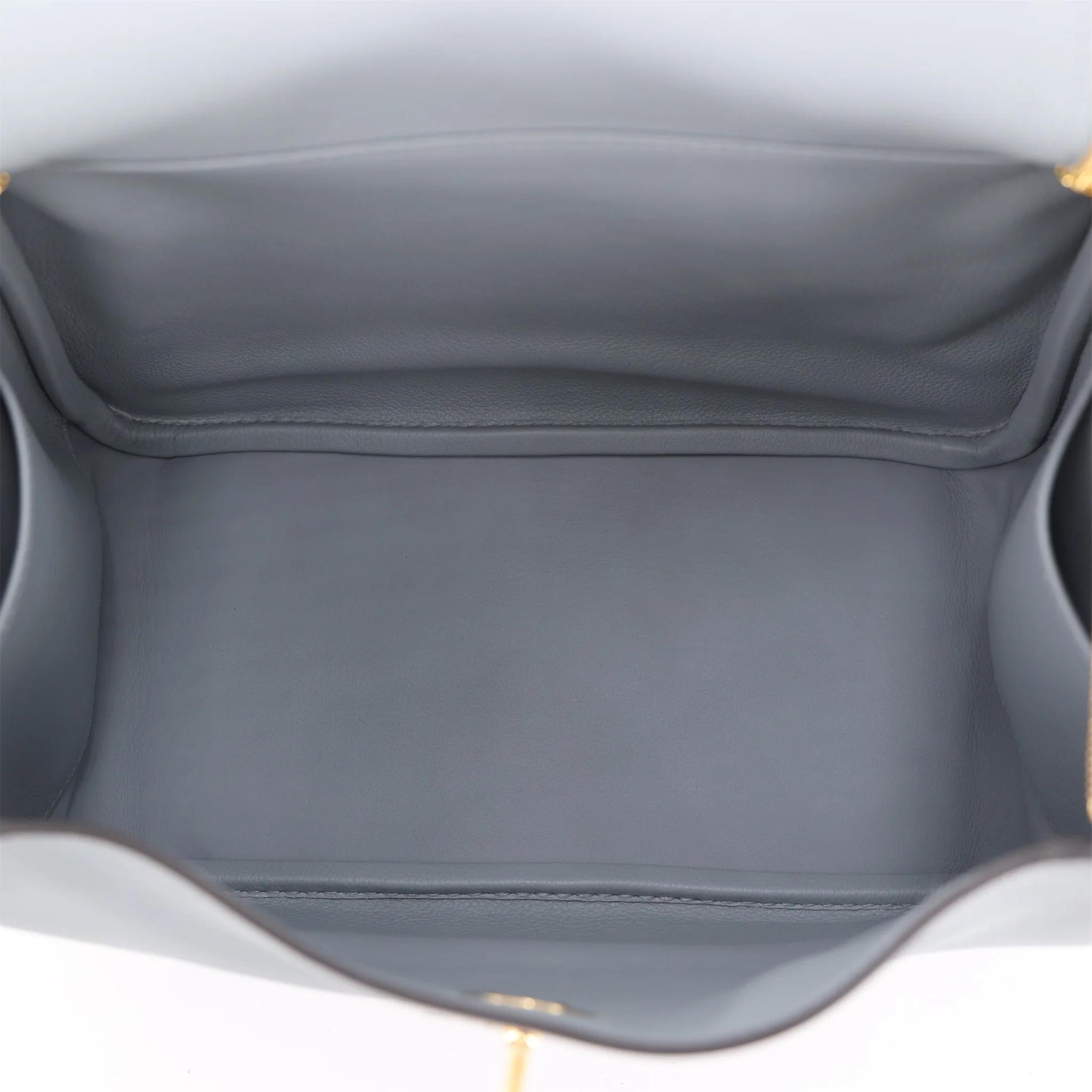 Brand New ( Rank N ) HERMÈS Lindy 26 Gris Pantin (P0) Evercolor Palladium hardware K (2025) - 11
