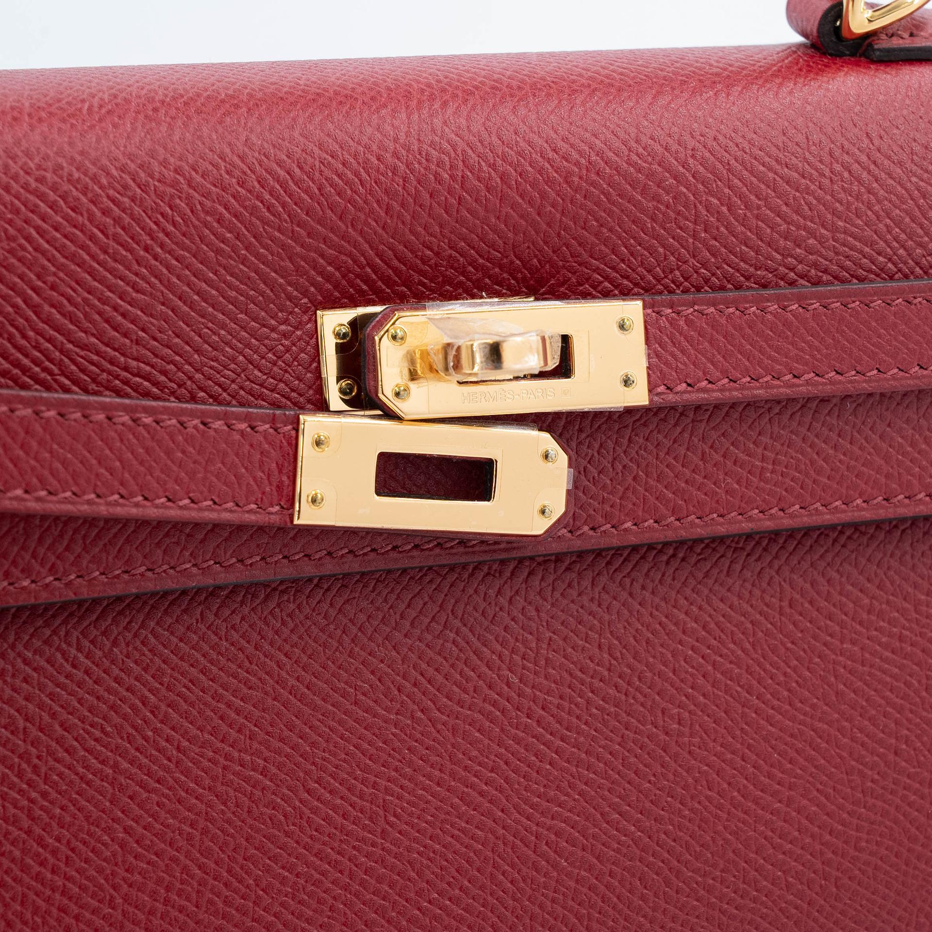 ランク NS 未使用品 HERMÈS エルメス ケリー25 ルージュグレナ (K1) エプソン ゴールド金具 X刻印 (2016) - 9