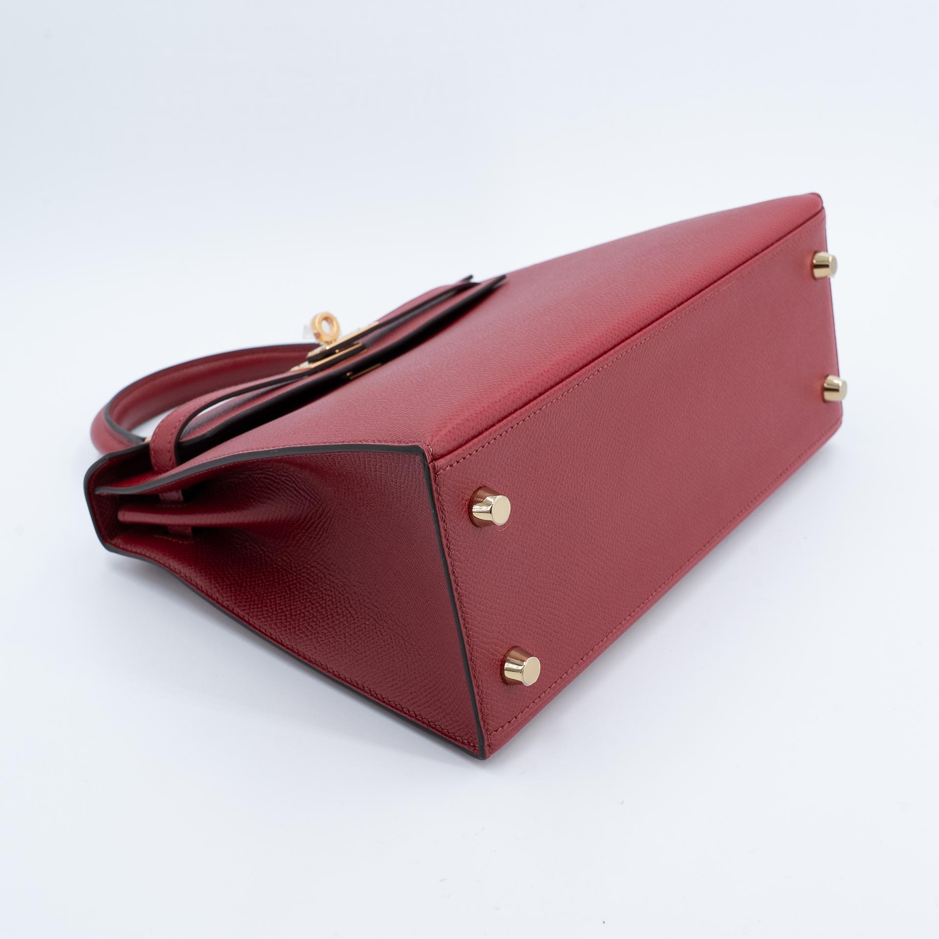 ランク NS 未使用品 HERMÈS エルメス ケリー25 ルージュグレナ (K1) エプソン ゴールド金具 X刻印 (2016) - 4
