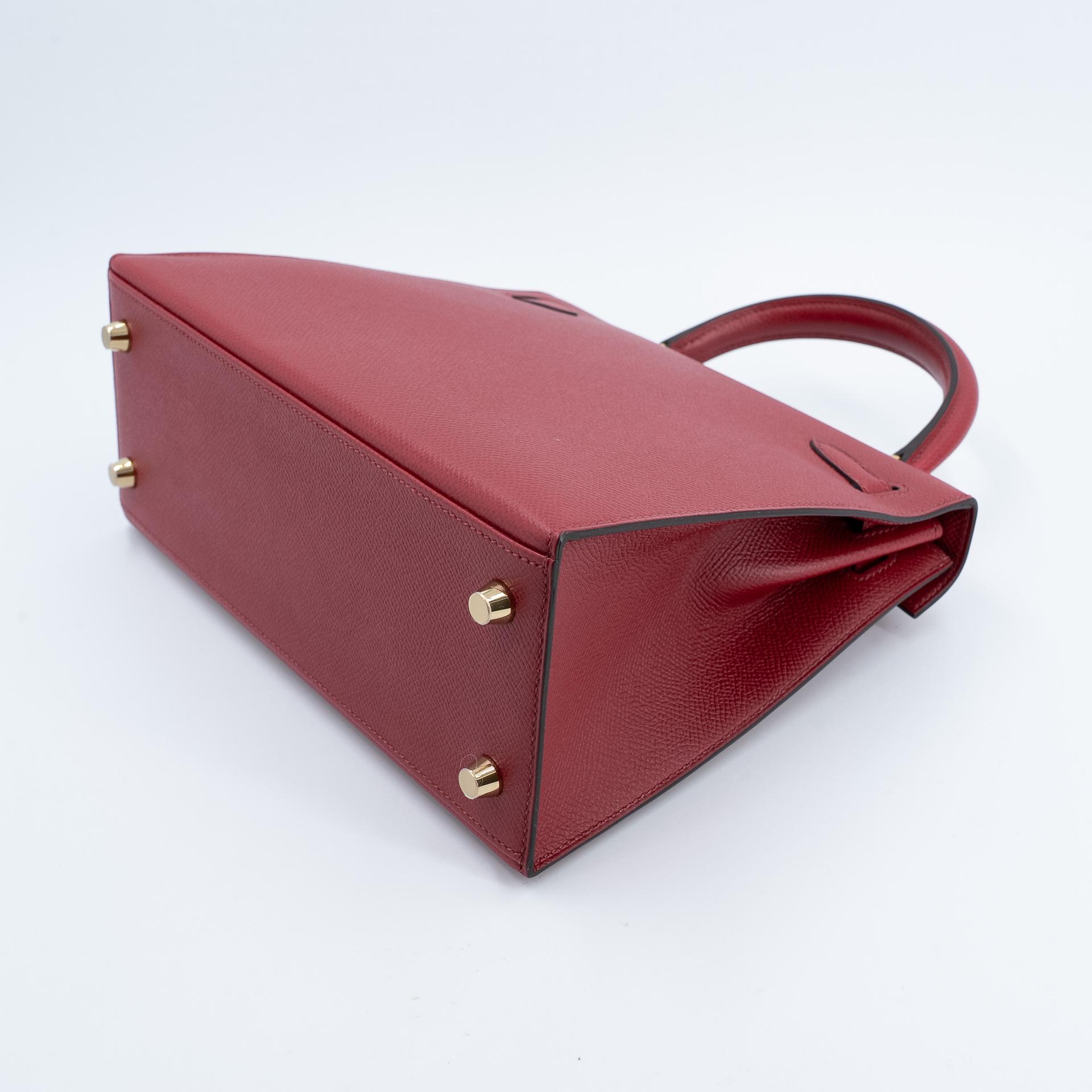 ランク NS 未使用品 HERMÈS エルメス ケリー25 ルージュグレナ (K1) エプソン ゴールド金具 X刻印 (2016) - 6