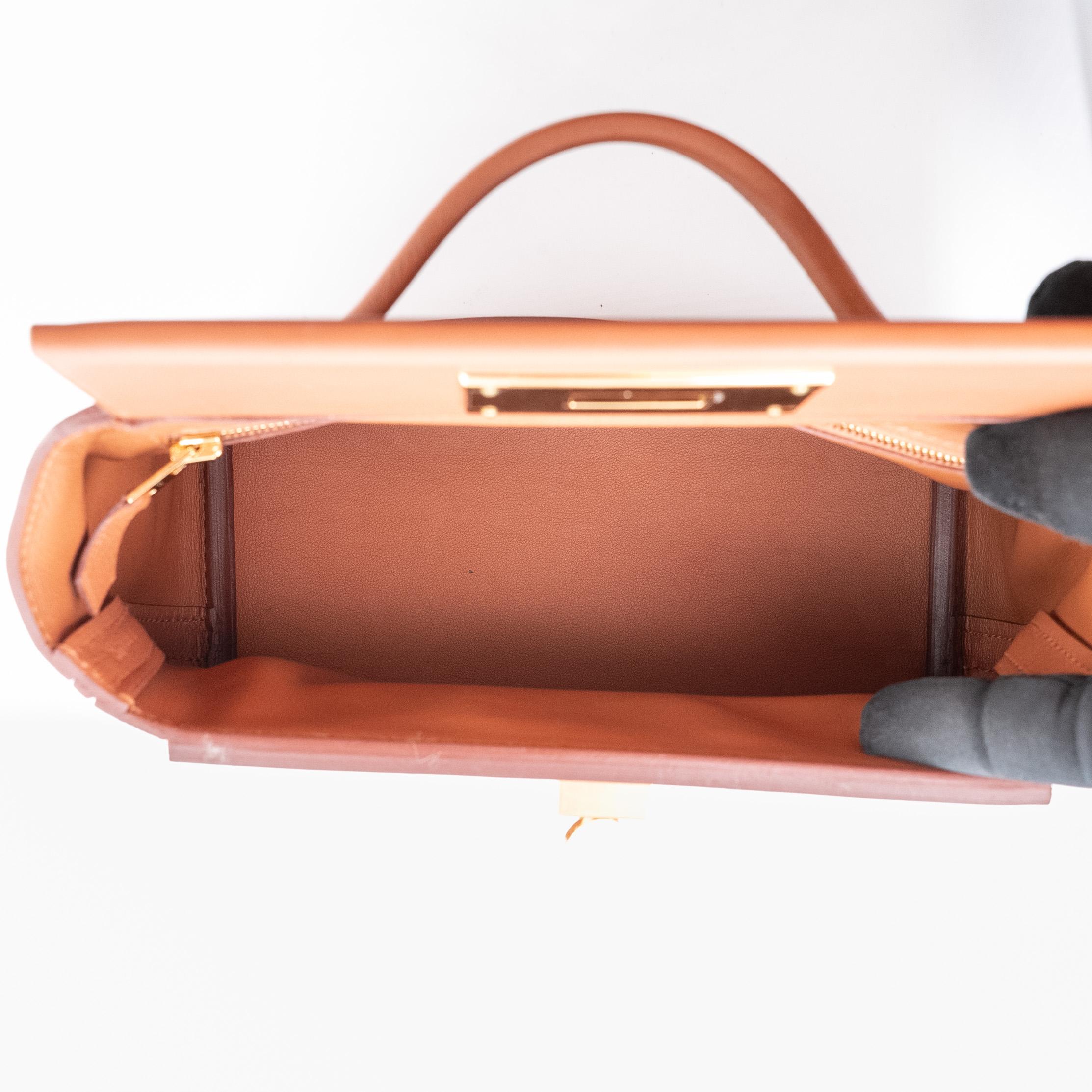 Excellent ( Rank SA ) HERMÈS 24/24 - 21 mini Gold (37) Evercolor Swift Gold hardware Z (2021) - 15