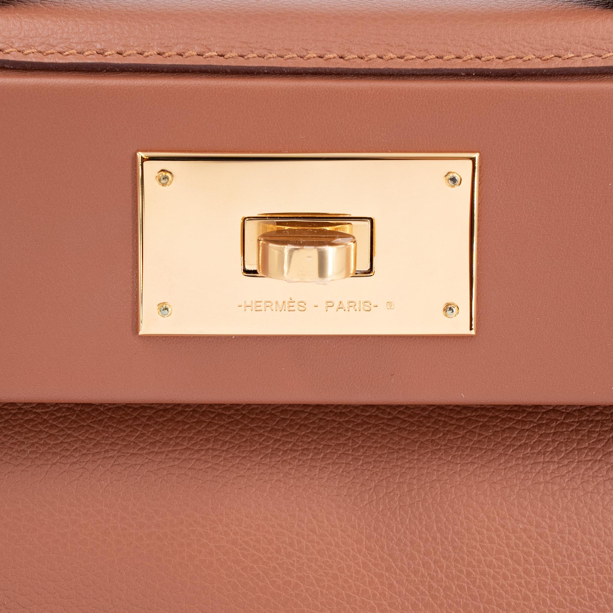 Excellent ( Rank SA ) HERMÈS 24/24 - 21 mini Gold (37) Evercolor Swift Gold hardware Z (2021) - 8