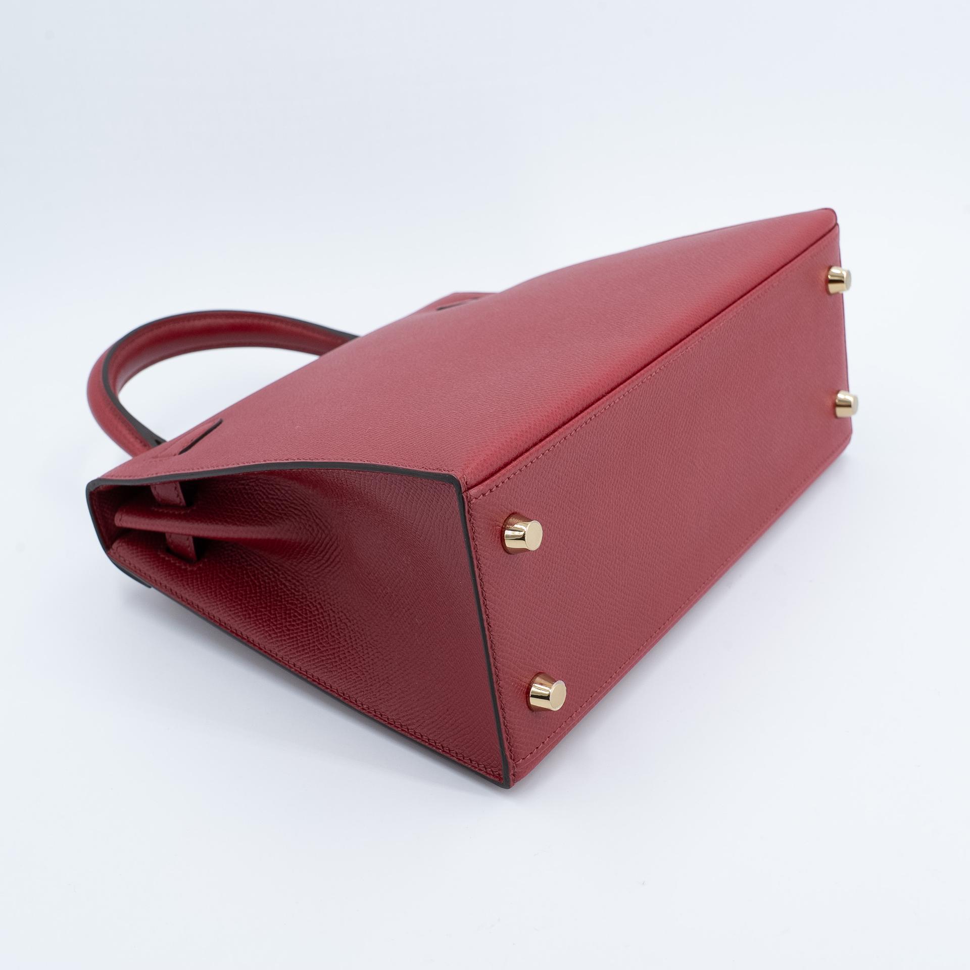 ランク NS 未使用品 HERMÈS エルメス ケリー25 ルージュグレナ (K1) エプソン ゴールド金具 X刻印 (2016) - 7