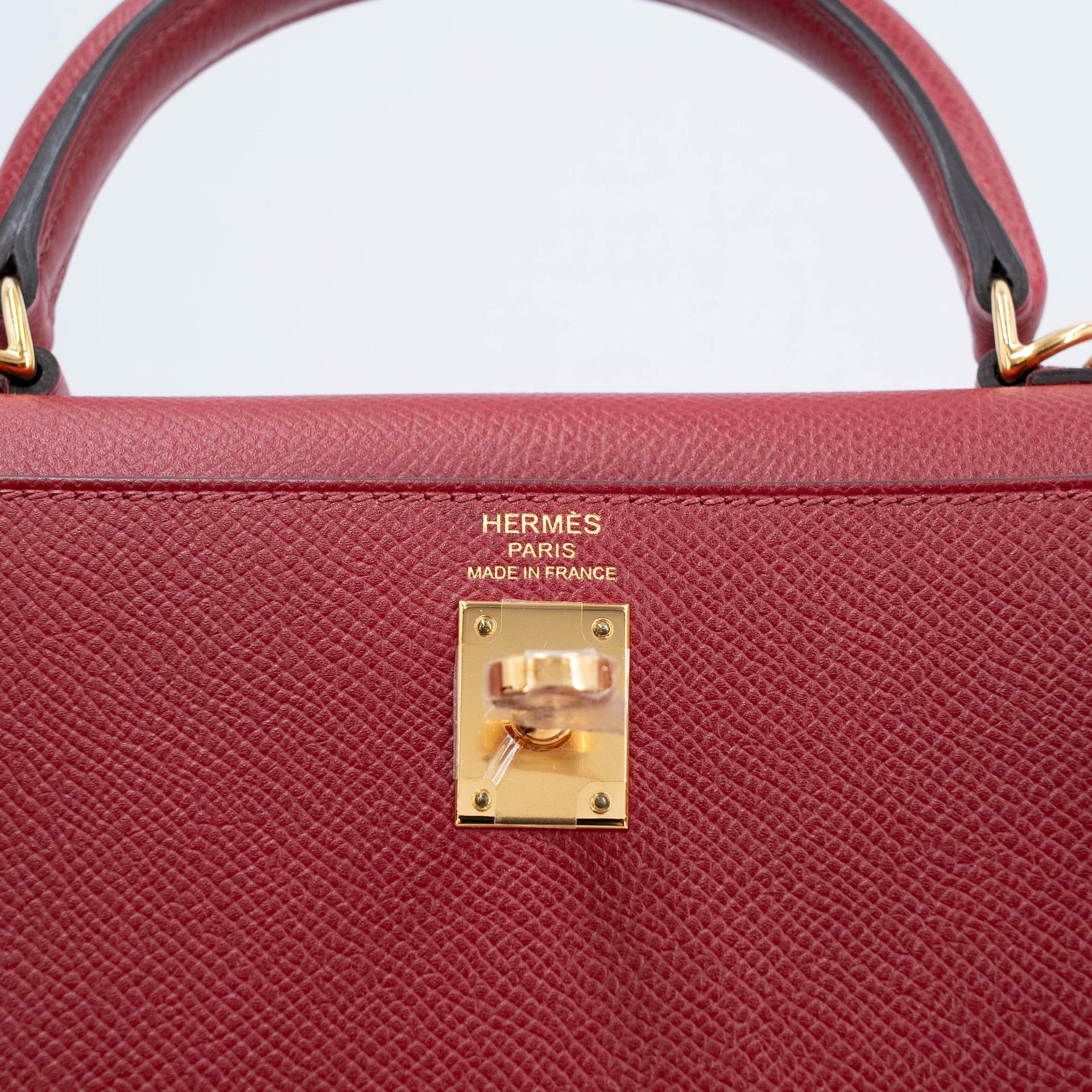 ランク NS 未使用品 HERMÈS エルメス ケリー25 ルージュグレナ (K1) エプソン ゴールド金具 X刻印 (2016) - 10