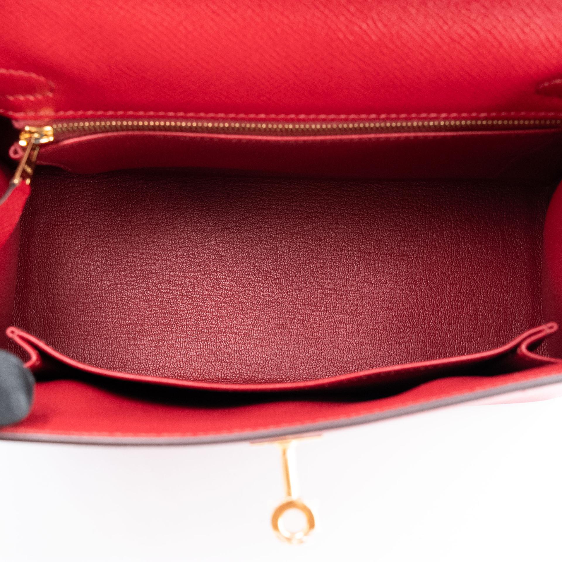 ランク NS 未使用品 HERMÈS エルメス ケリー25 ルージュグレナ (K1) エプソン ゴールド金具 X刻印 (2016) - 14