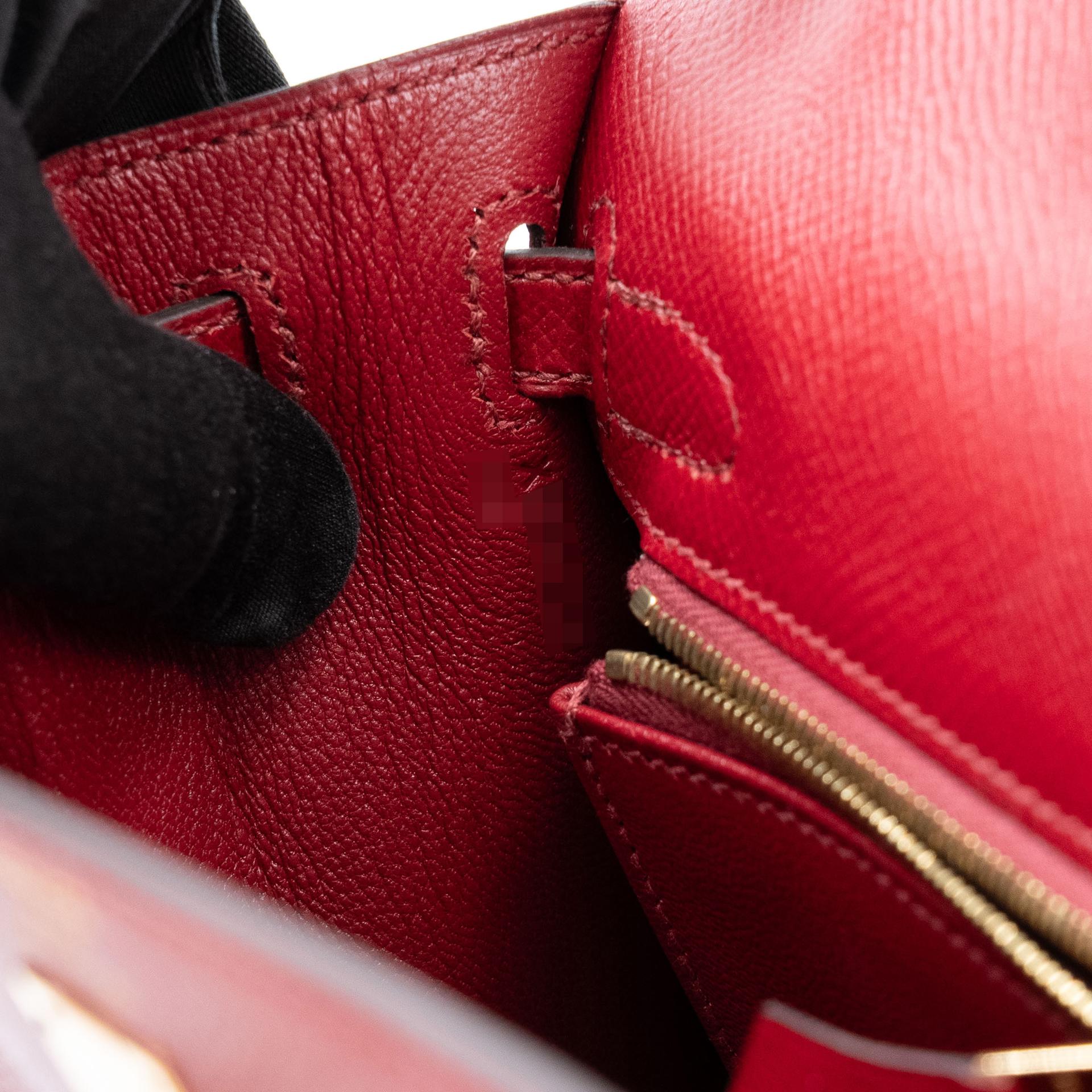 ランク NS 未使用品 HERMÈS エルメス ケリー25 ルージュグレナ (K1) エプソン ゴールド金具 X刻印 (2016) - 13