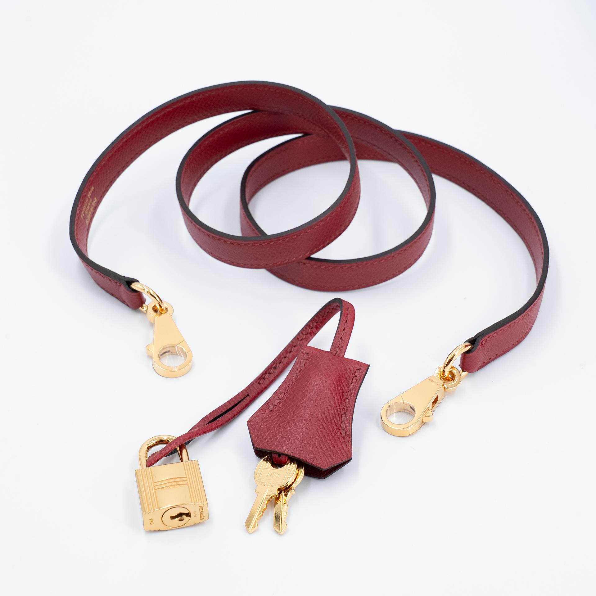 ランク NS 未使用品 HERMÈS エルメス ケリー25 ルージュグレナ (K1) エプソン ゴールド金具 X刻印 (2016) - 15