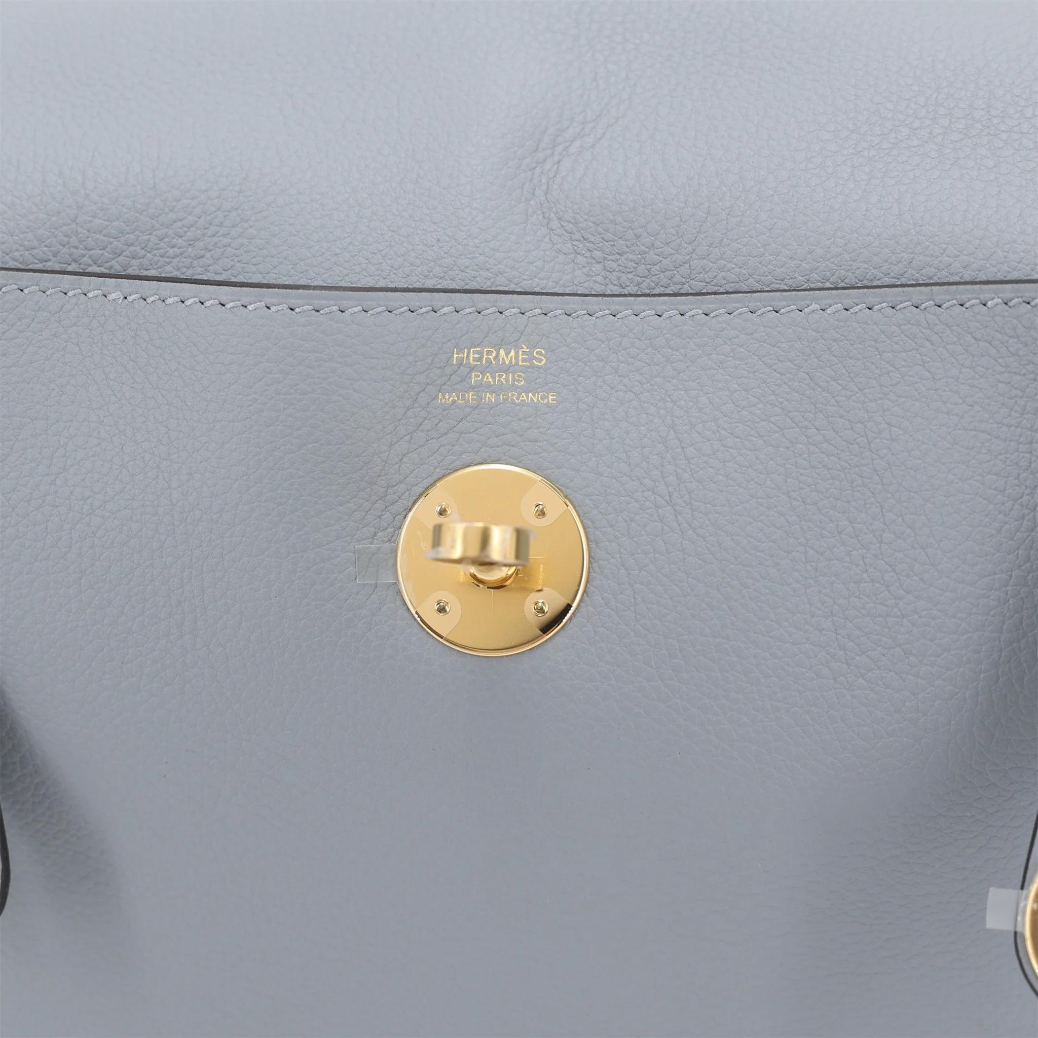 Brand New ( Rank N ) HERMÈS Lindy 26 Gris Pantin (P0) Evercolor Palladium hardware K (2025) - 9