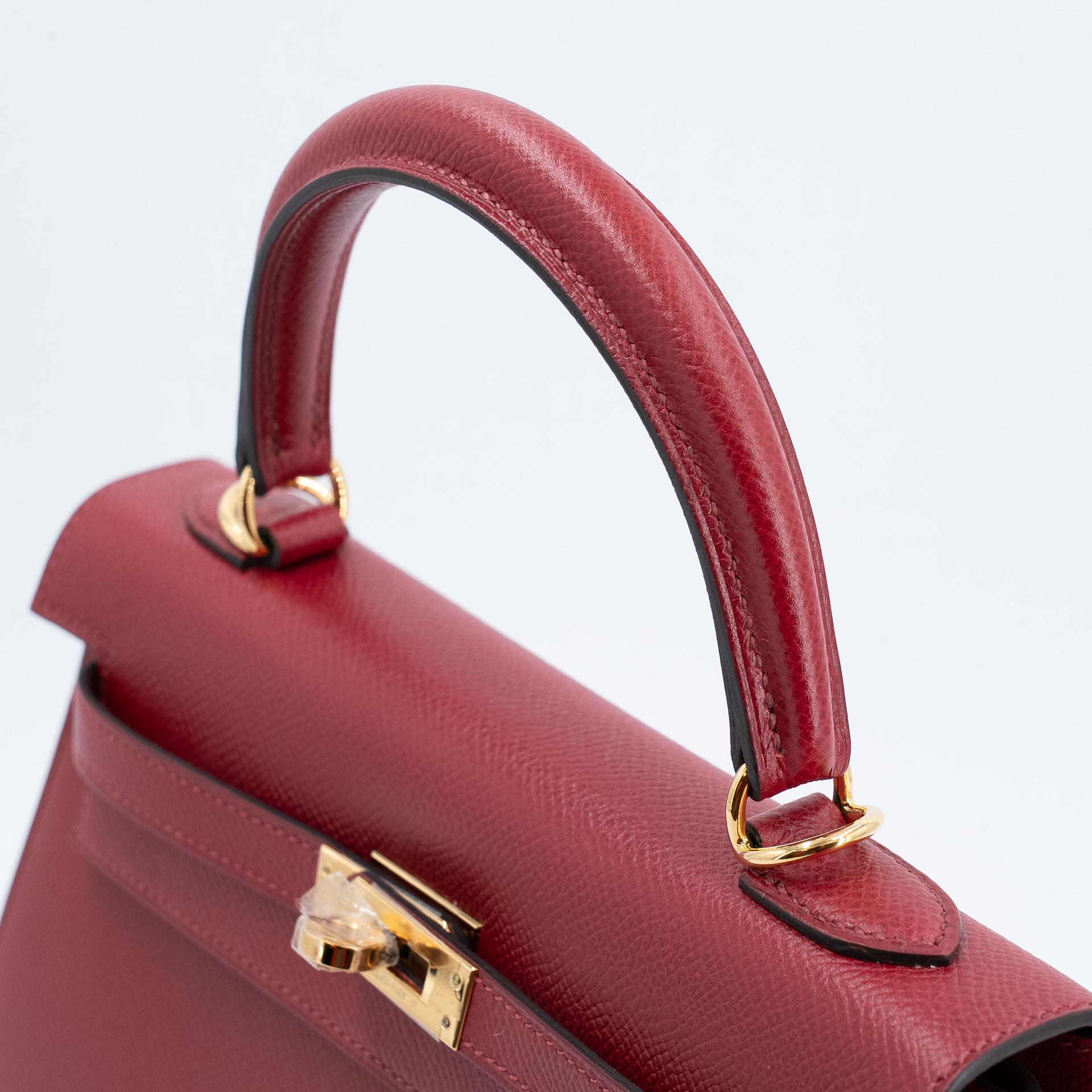 ランク NS 未使用品 HERMÈS エルメス ケリー25 ルージュグレナ (K1) エプソン ゴールド金具 X刻印 (2016) - 3