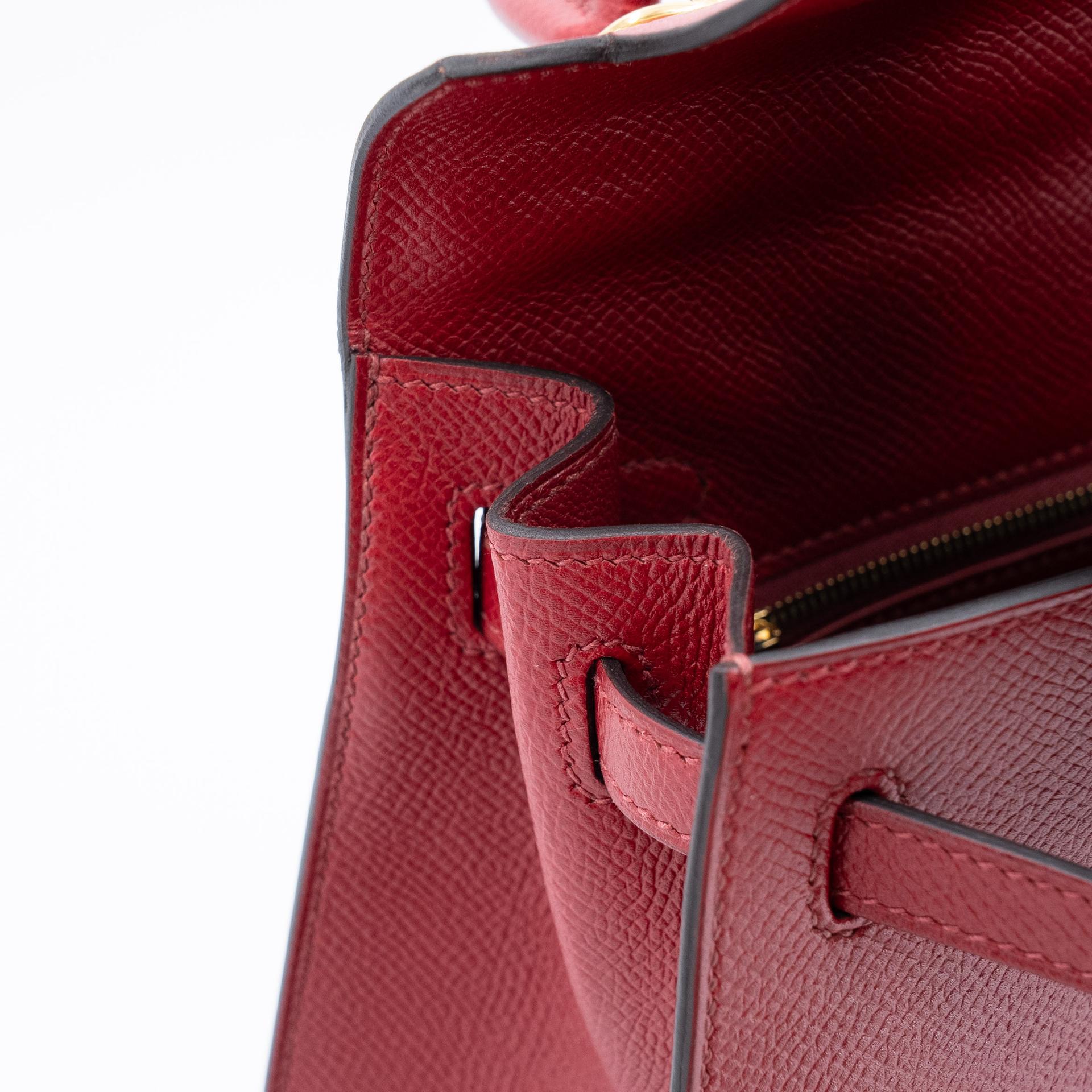 ランク NS 未使用品 HERMÈS エルメス ケリー25 ルージュグレナ (K1) エプソン ゴールド金具 X刻印 (2016) - 12