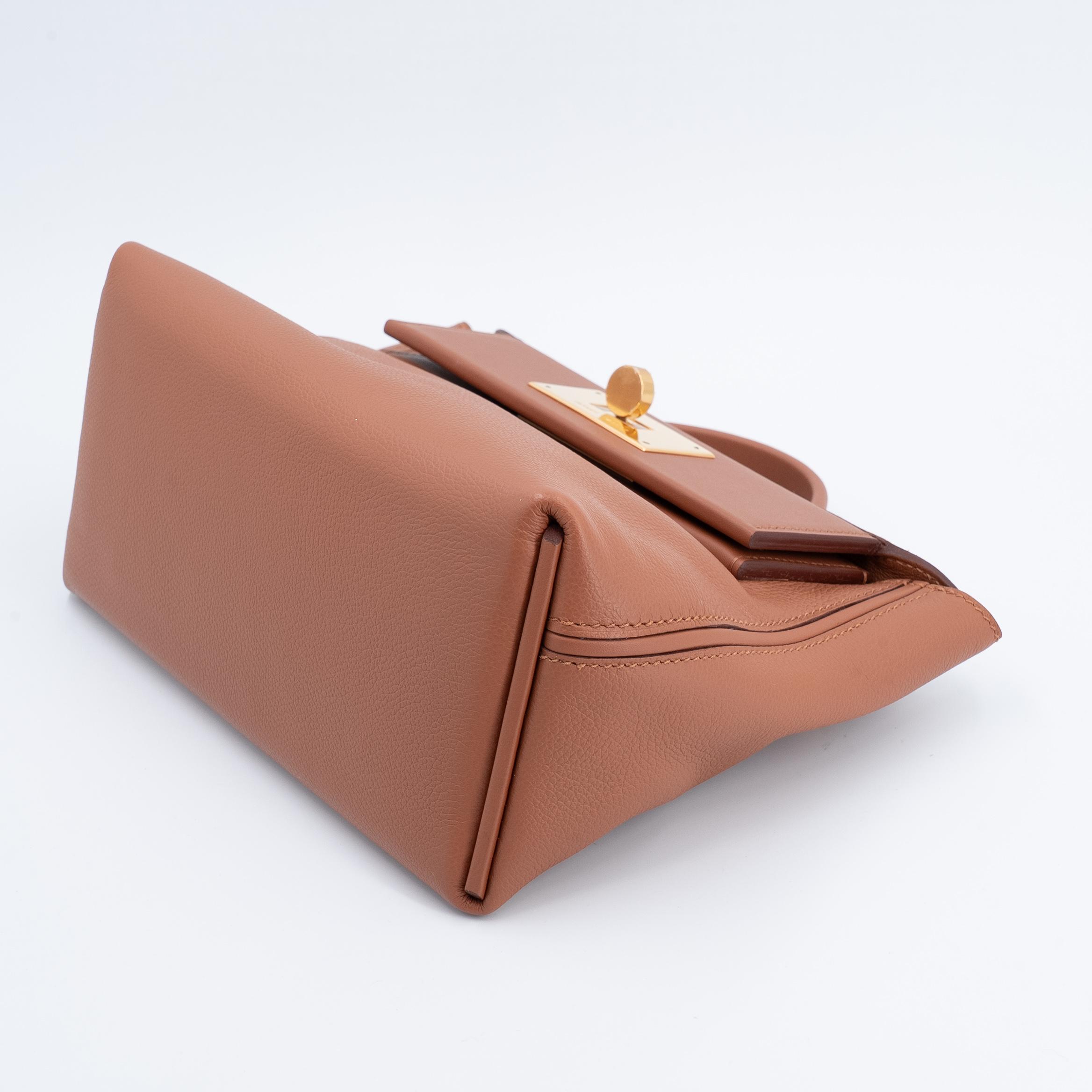 Excellent ( Rank SA ) HERMÈS 24/24 - 21 mini Gold (37) Evercolor Swift Gold hardware Z (2021) - 5