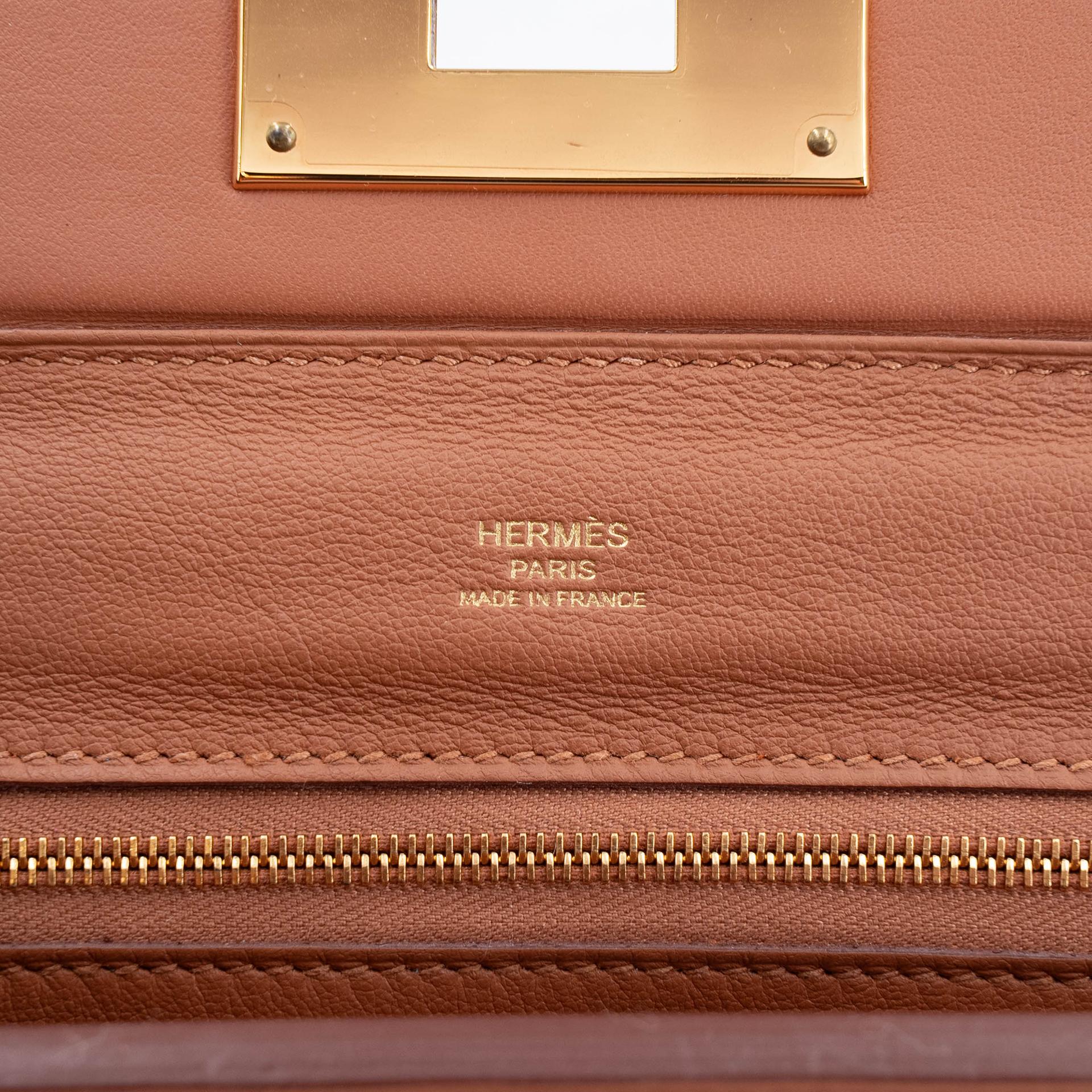 Excellent ( Rank SA ) HERMÈS 24/24 - 21 mini Gold (37) Evercolor Swift Gold hardware Z (2021) - 10