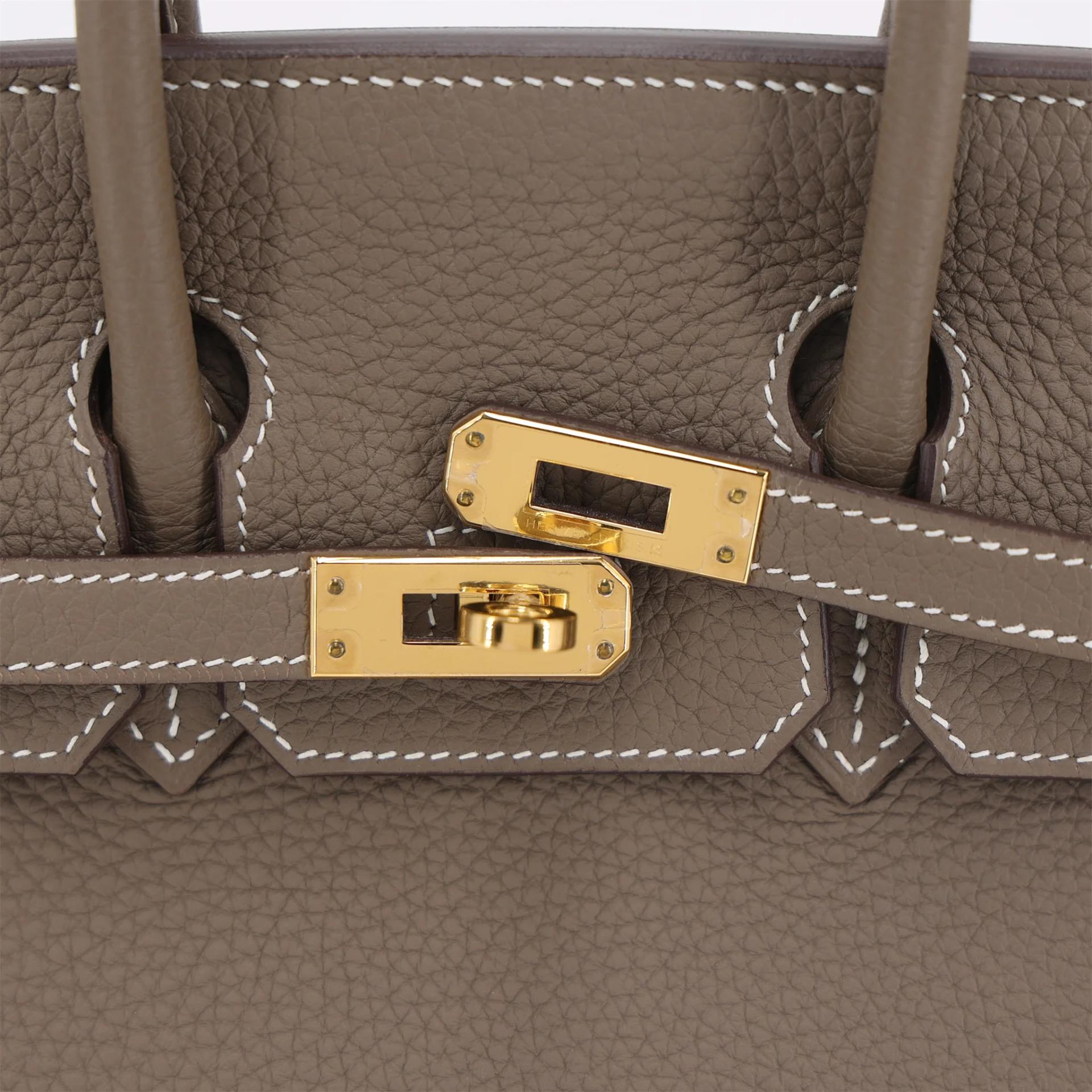 ランク A HERMÈS エルメス バーキン25 エトゥープ (18) トゴ ゴールド金具 X刻印 (2016) - 8
