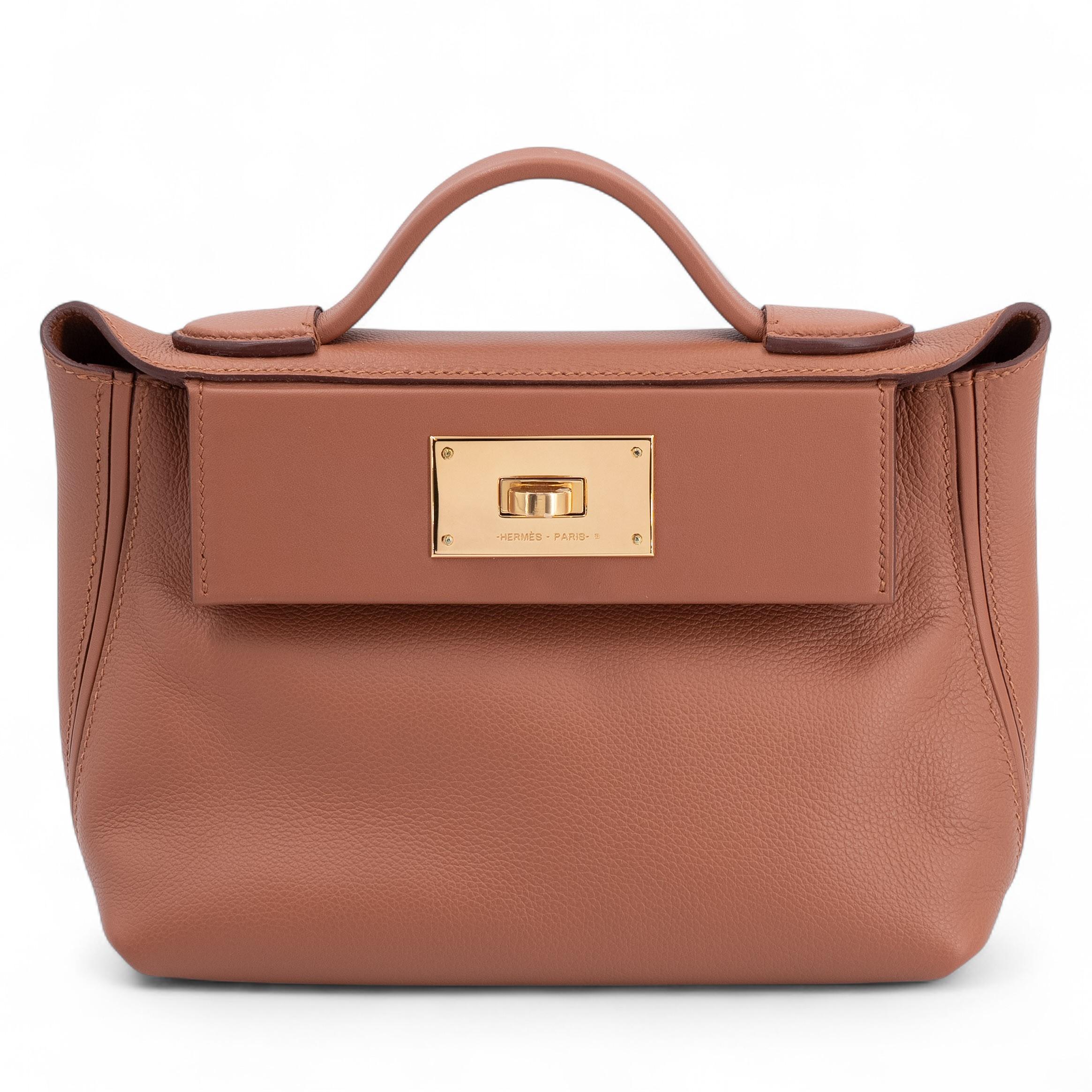 Excellent ( Rank SA ) HERMÈS 24/24 - 21 mini Gold (37) Evercolor Swift Gold hardware Z (2021) - 1