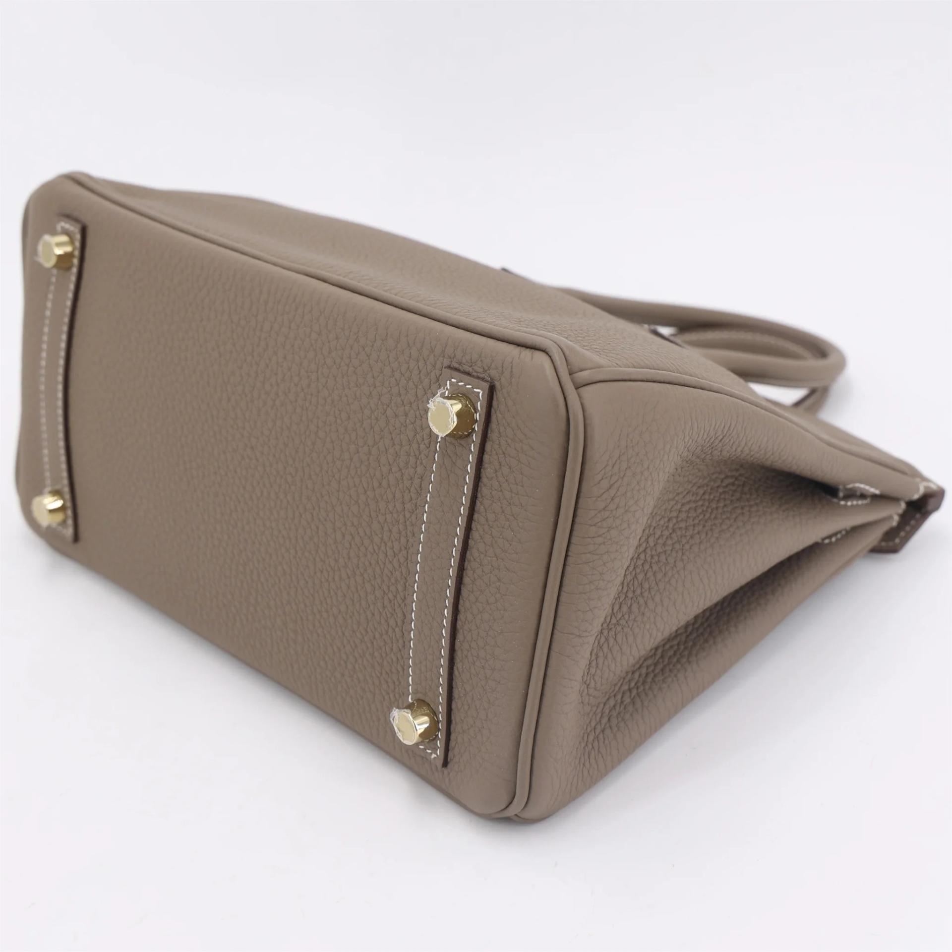ランク A HERMÈS エルメス バーキン25 エトゥープ (18) トゴ ゴールド金具 X刻印 (2016) - 7