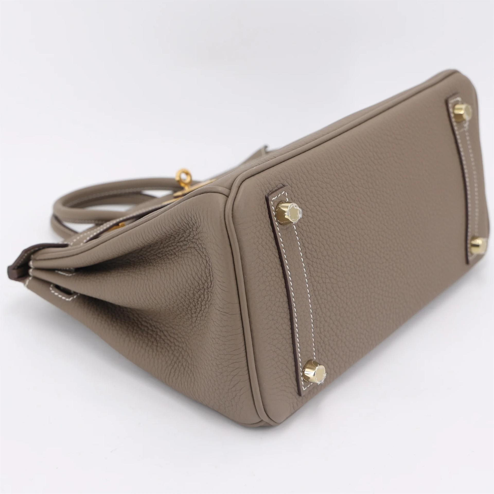 ランク A HERMÈS エルメス バーキン25 エトゥープ (18) トゴ ゴールド金具 X刻印 (2016) - 4