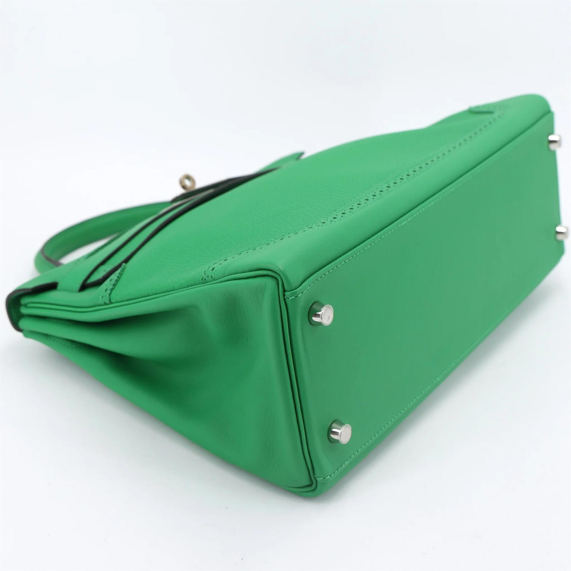 Very Good ( Rank A) HERMÈS Kelly Ghillies 32 Bamboo (1K) Togo Swift Palladium hardware R (2014) - 4