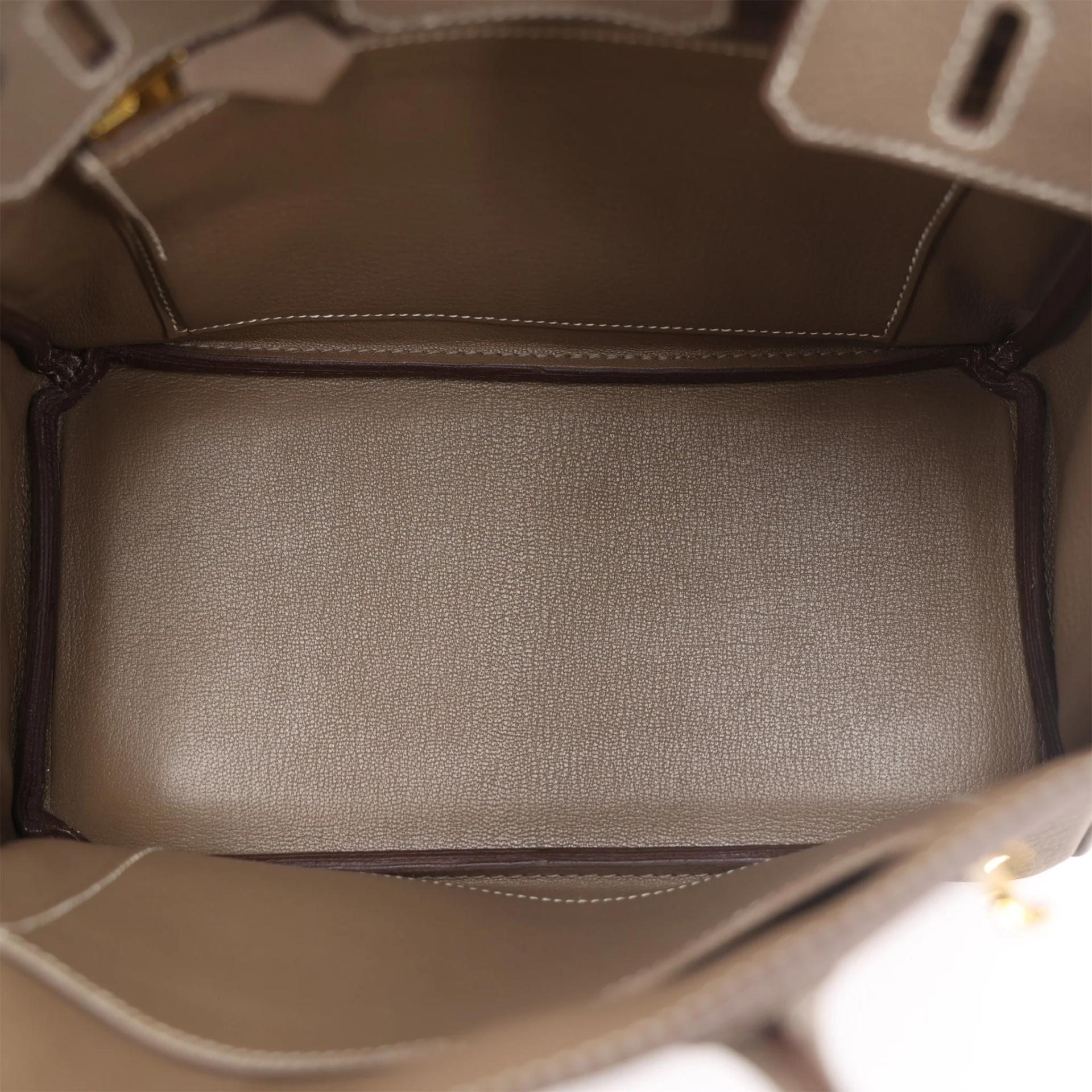 ランク A HERMÈS エルメス バーキン25 エトゥープ (18) トゴ ゴールド金具 X刻印 (2016) - 13