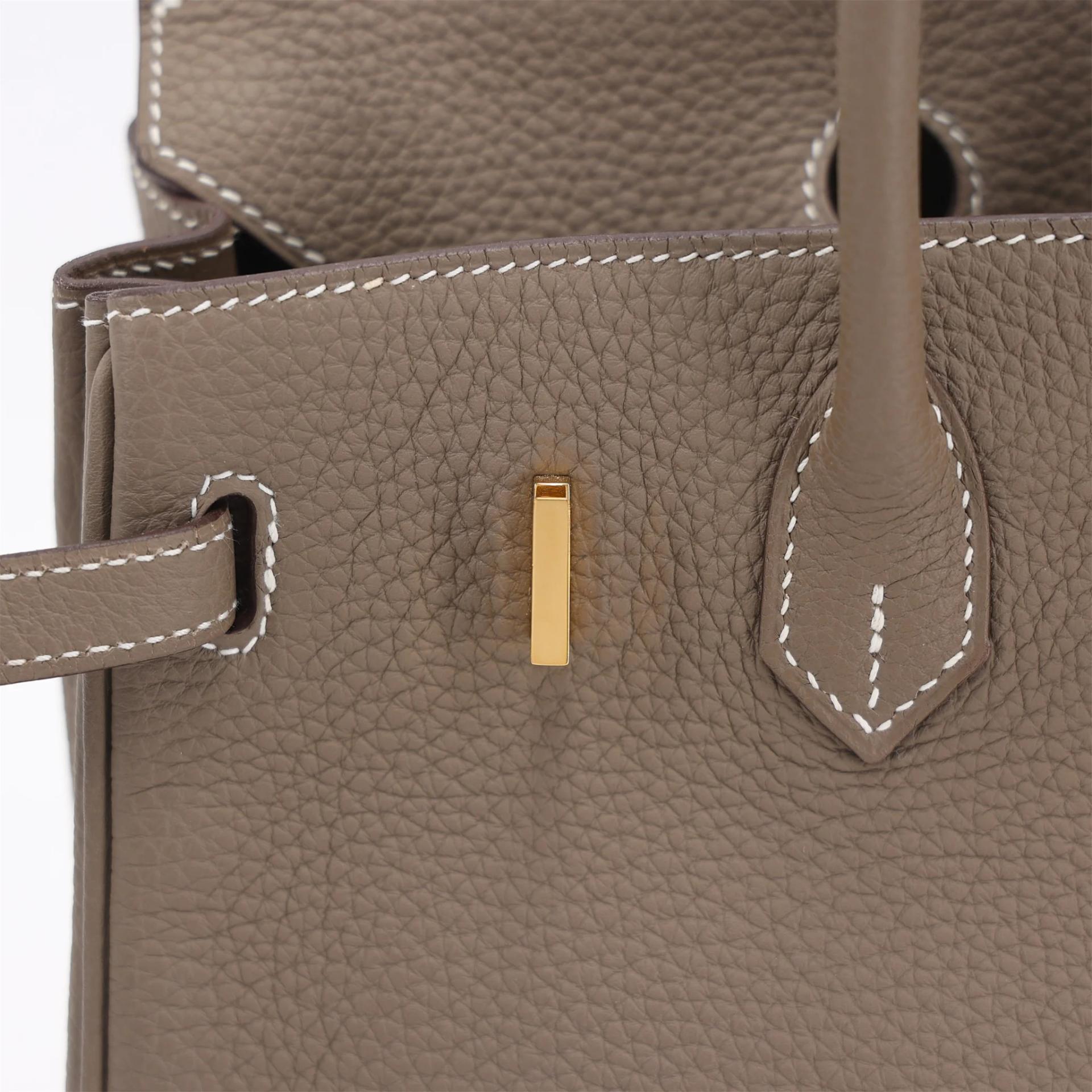 ランク A HERMÈS エルメス バーキン25 エトゥープ (18) トゴ ゴールド金具 X刻印 (2016) - 11