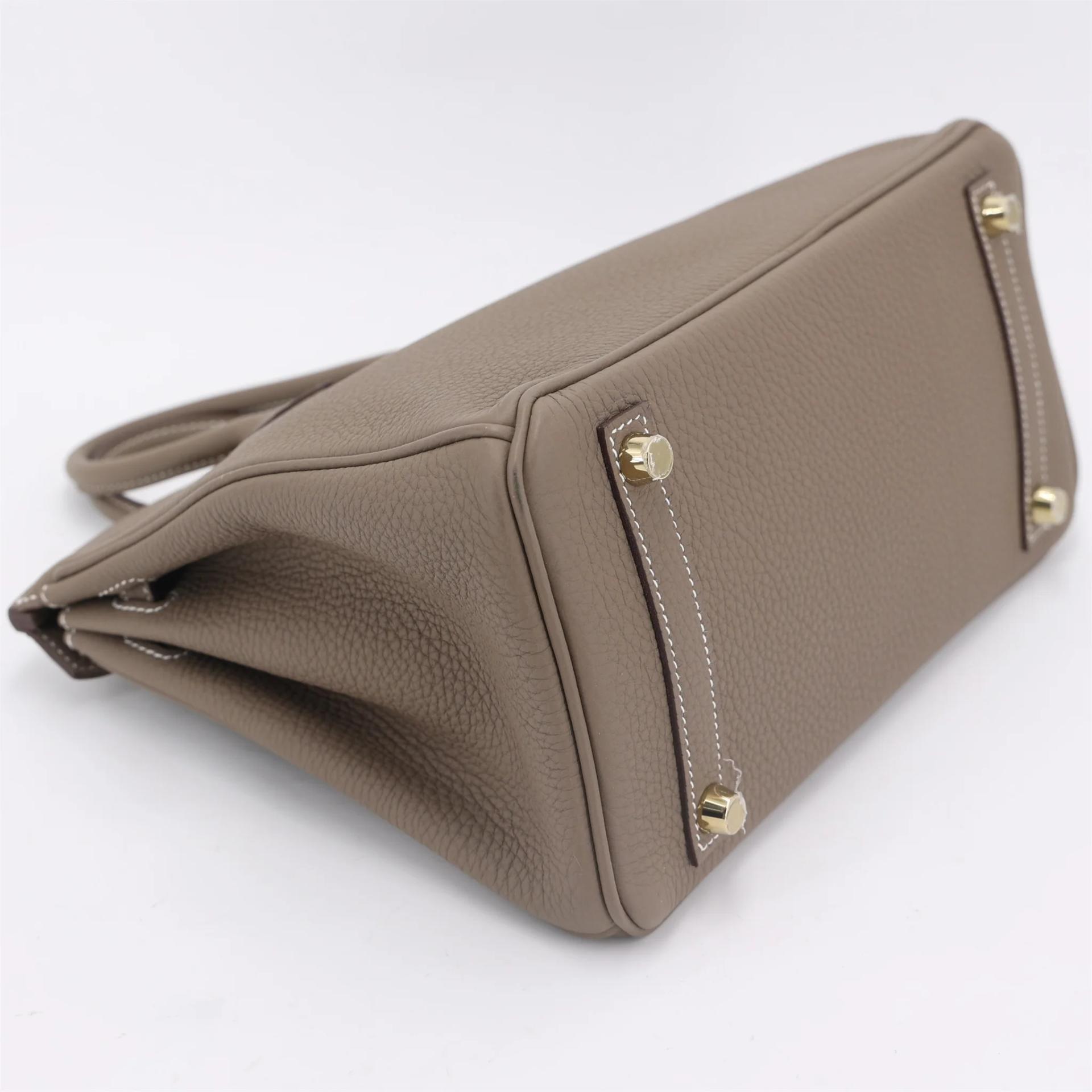 ランク A HERMÈS エルメス バーキン25 エトゥープ (18) トゴ ゴールド金具 X刻印 (2016) - 6
