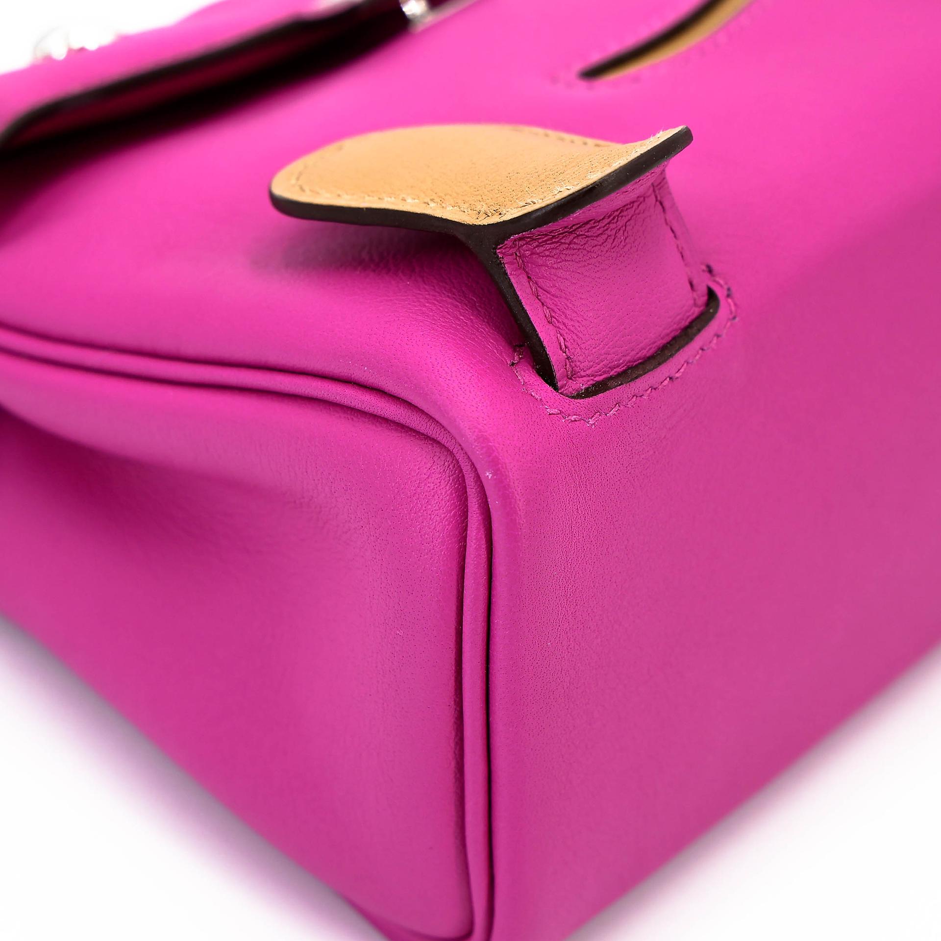 Unused ( Rank NS ) HERMÈS Limited Edition Kelly Doll Magnolia (9I) Biscuit (4B) Swift Palladium hardware D (2019) - 13